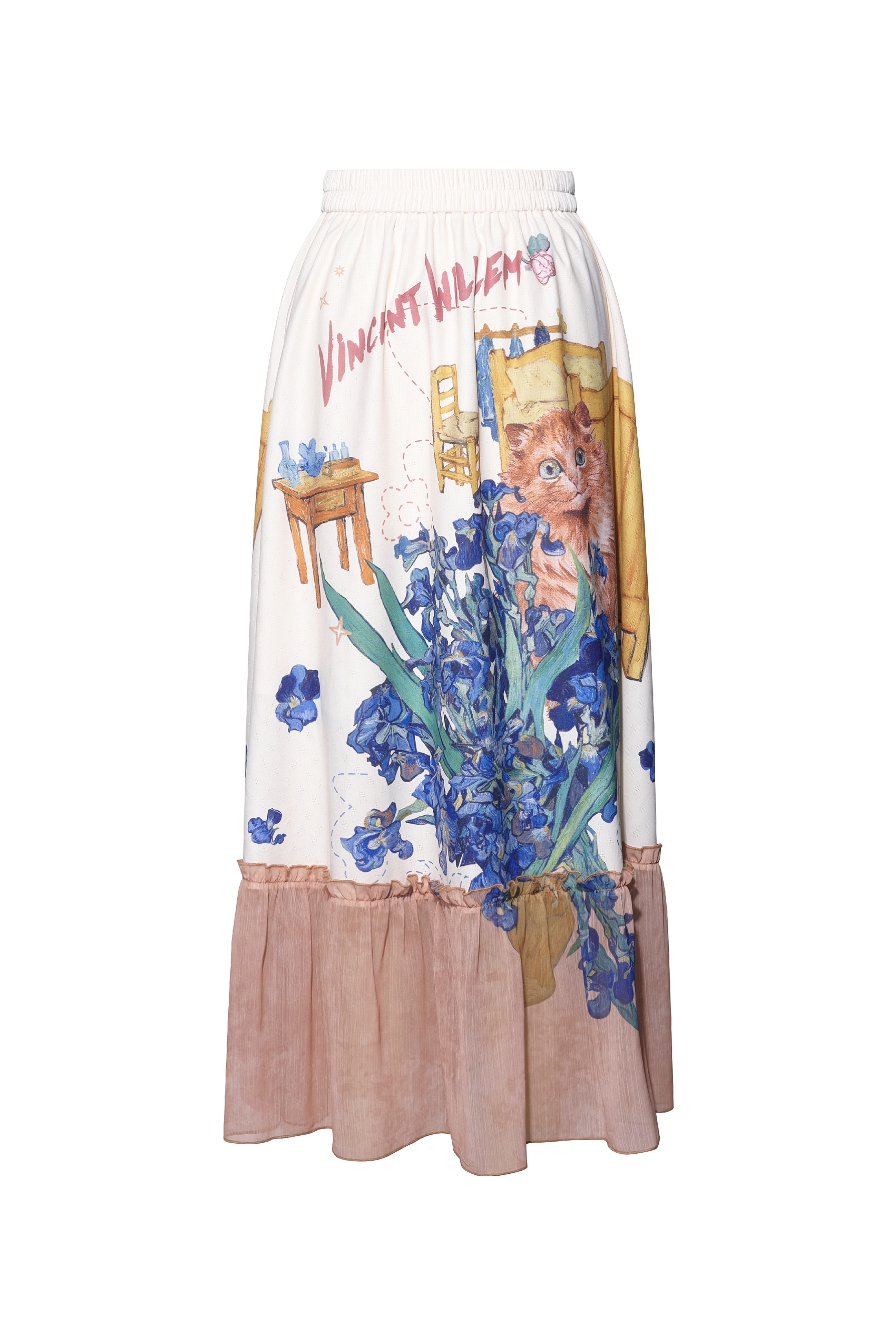 Oil Painting A-Line Skirt