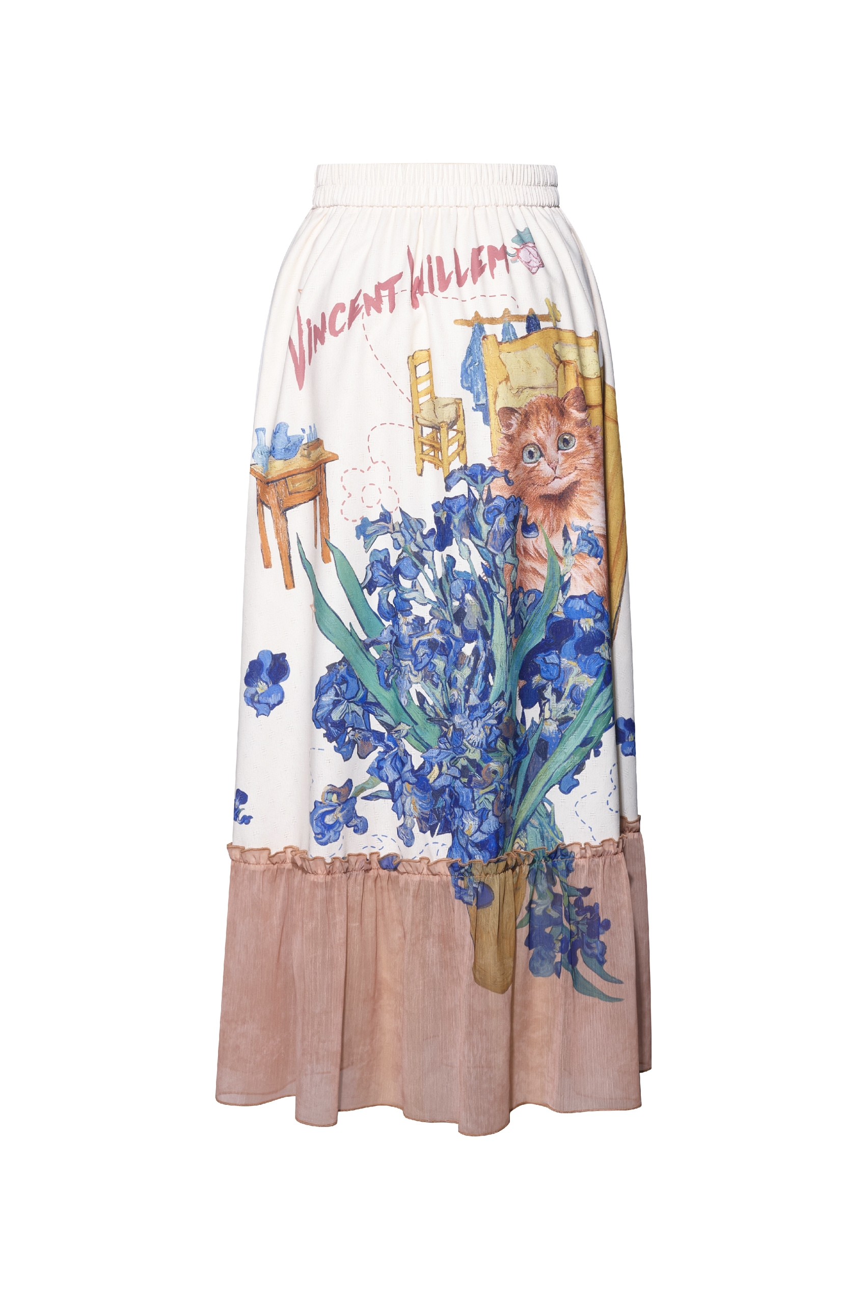 Oil Painting A-Line Skirt