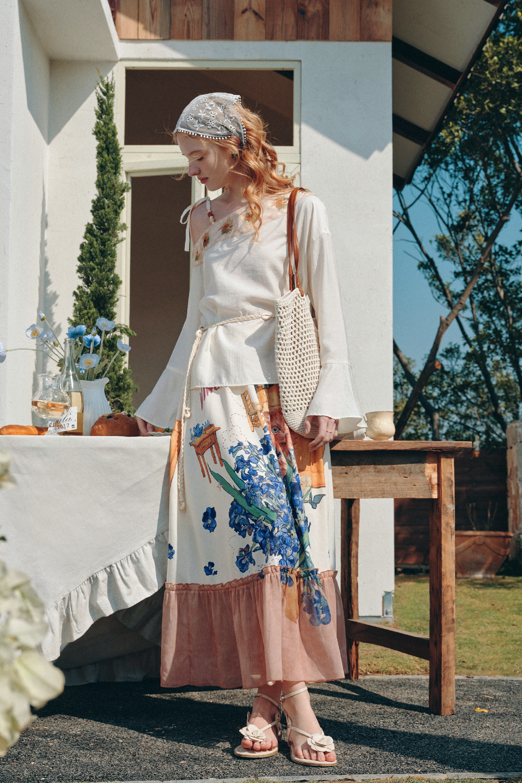 Oil Painting A-Line Skirt