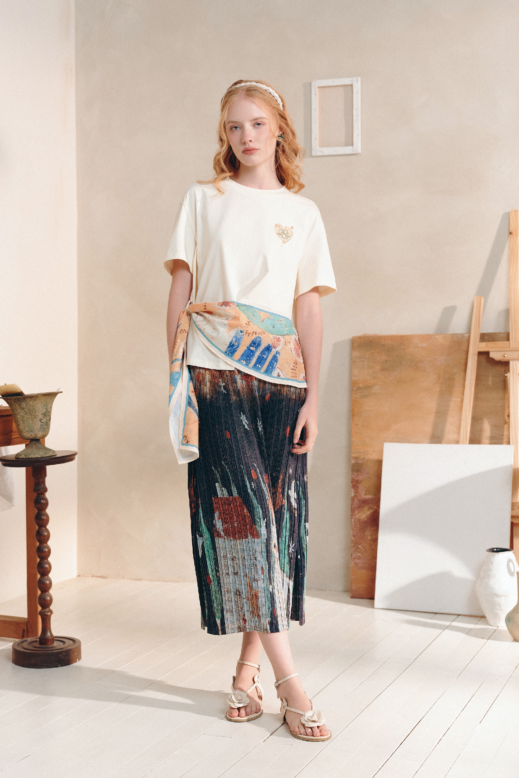 Patchwork Asymmetrical T-Shirt