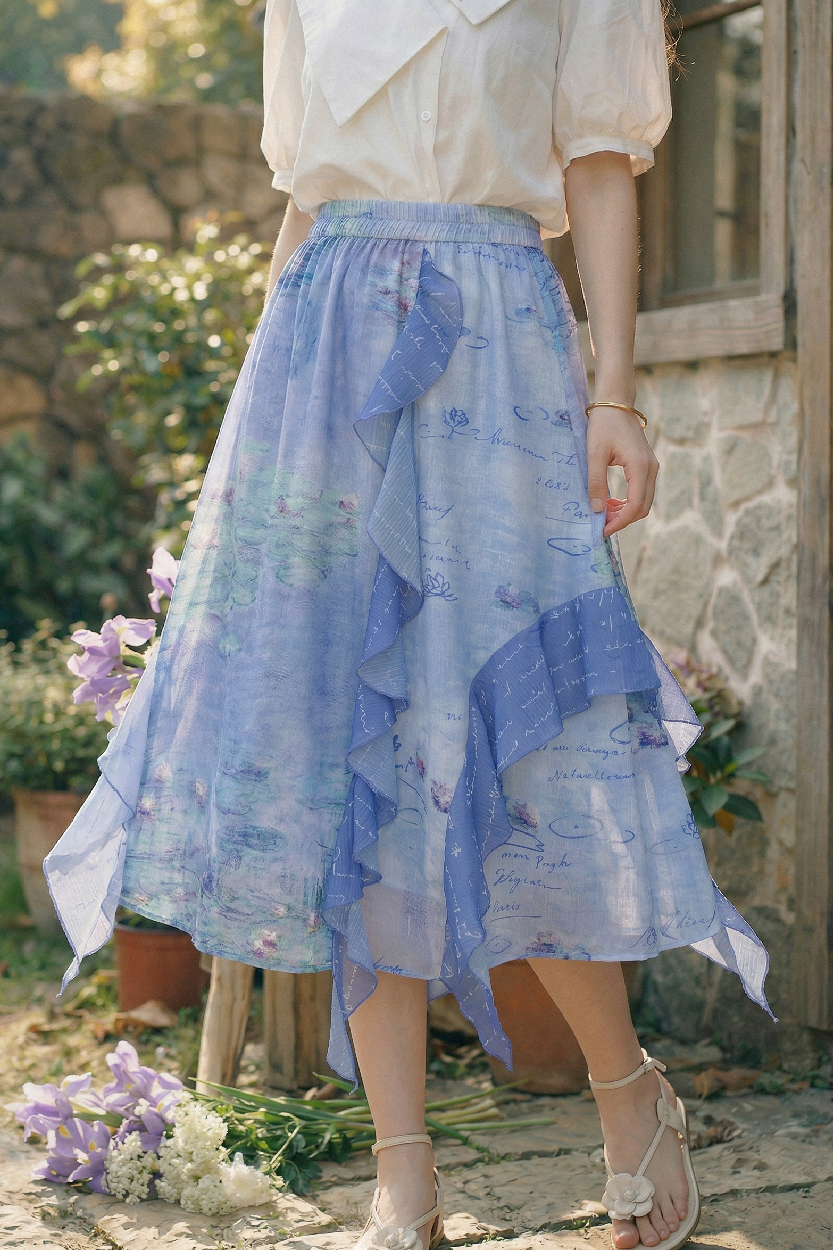Oil Painting Print Skirt