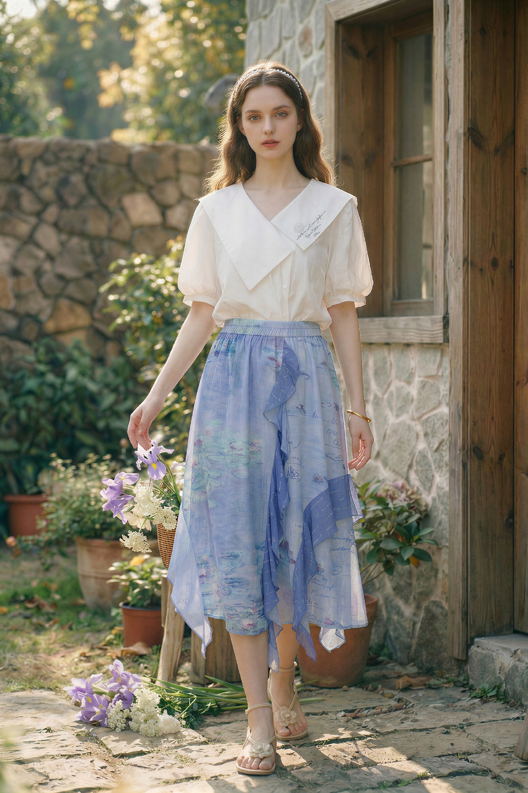 Oil Painting Print Skirt