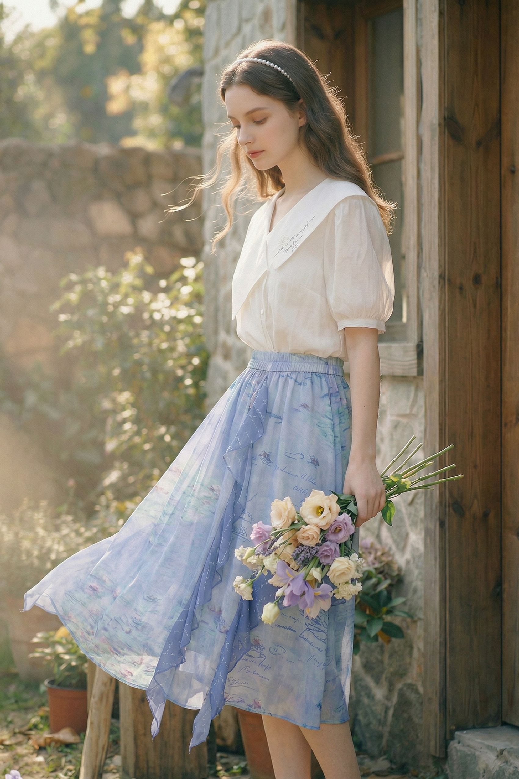 Oil Painting Print Skirt