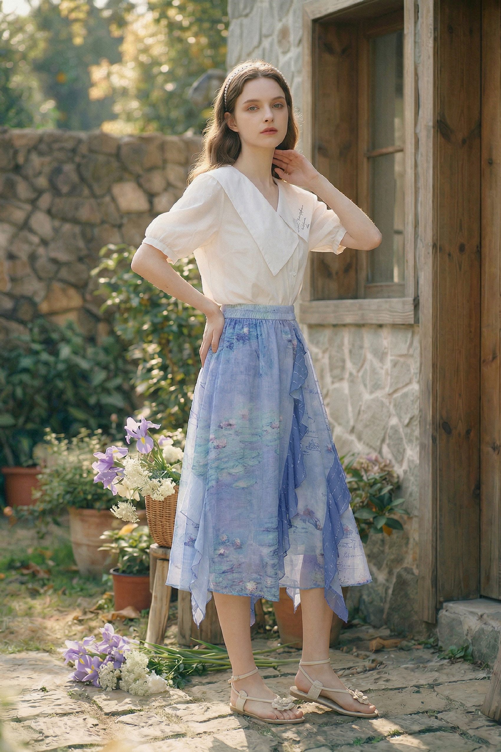 Oil Painting Print Skirt