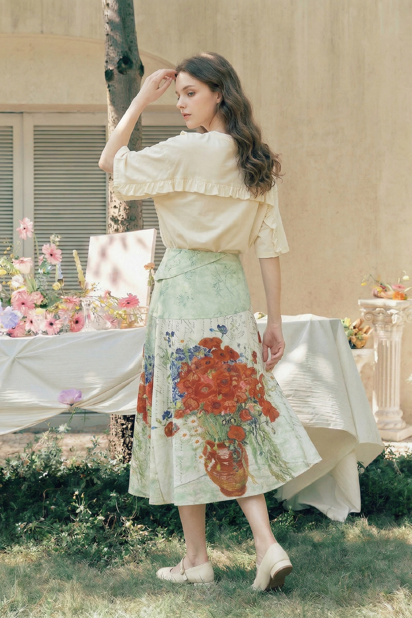 Vintage Printed Skirt
