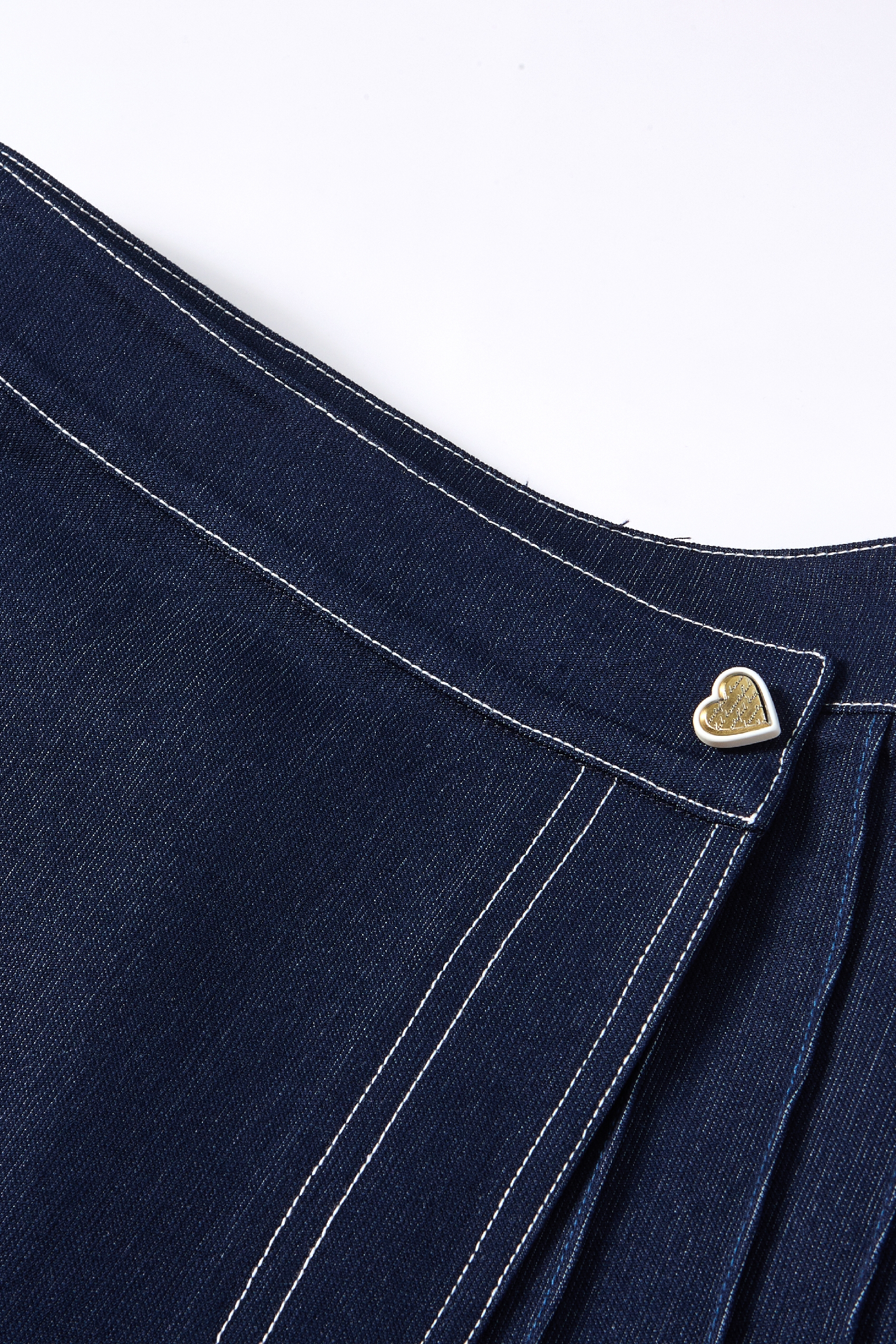 Denim Embroidered Skirt