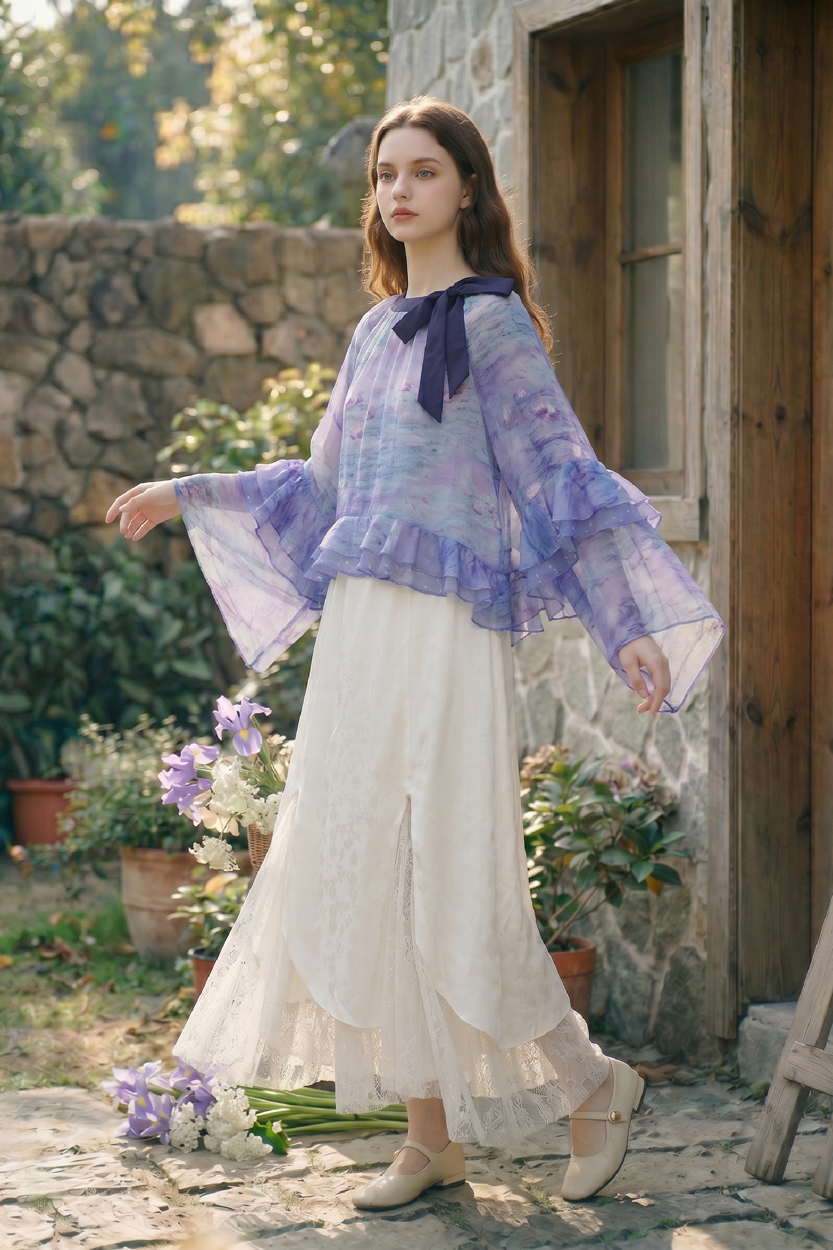 High-Waisted Lace Skirt
