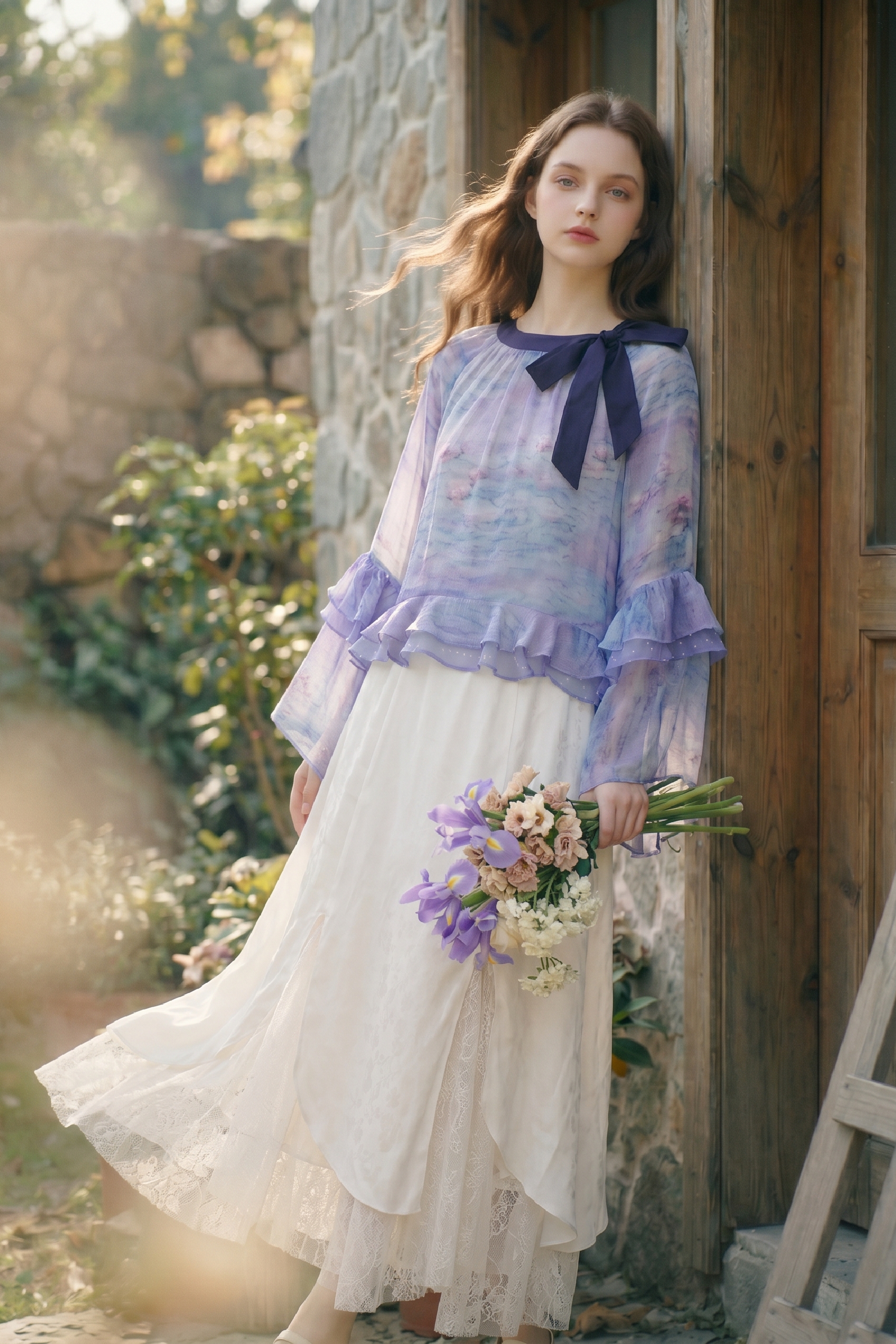 High-Waisted Lace Skirt