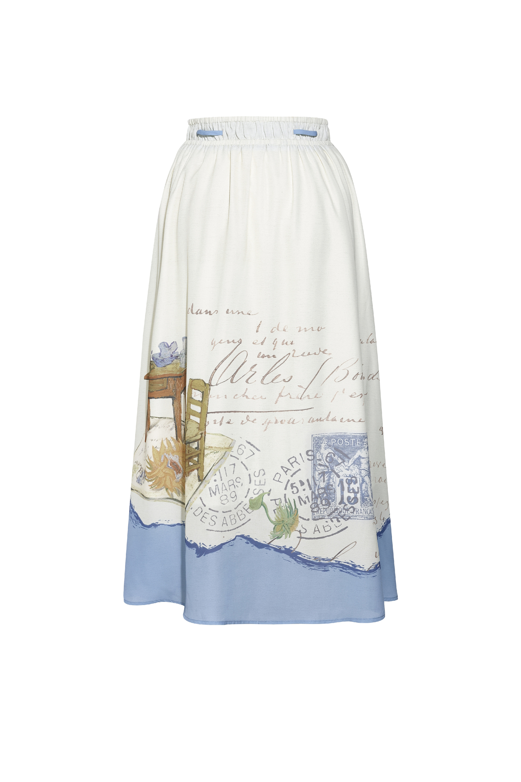 High-Waisted Printed Skirt