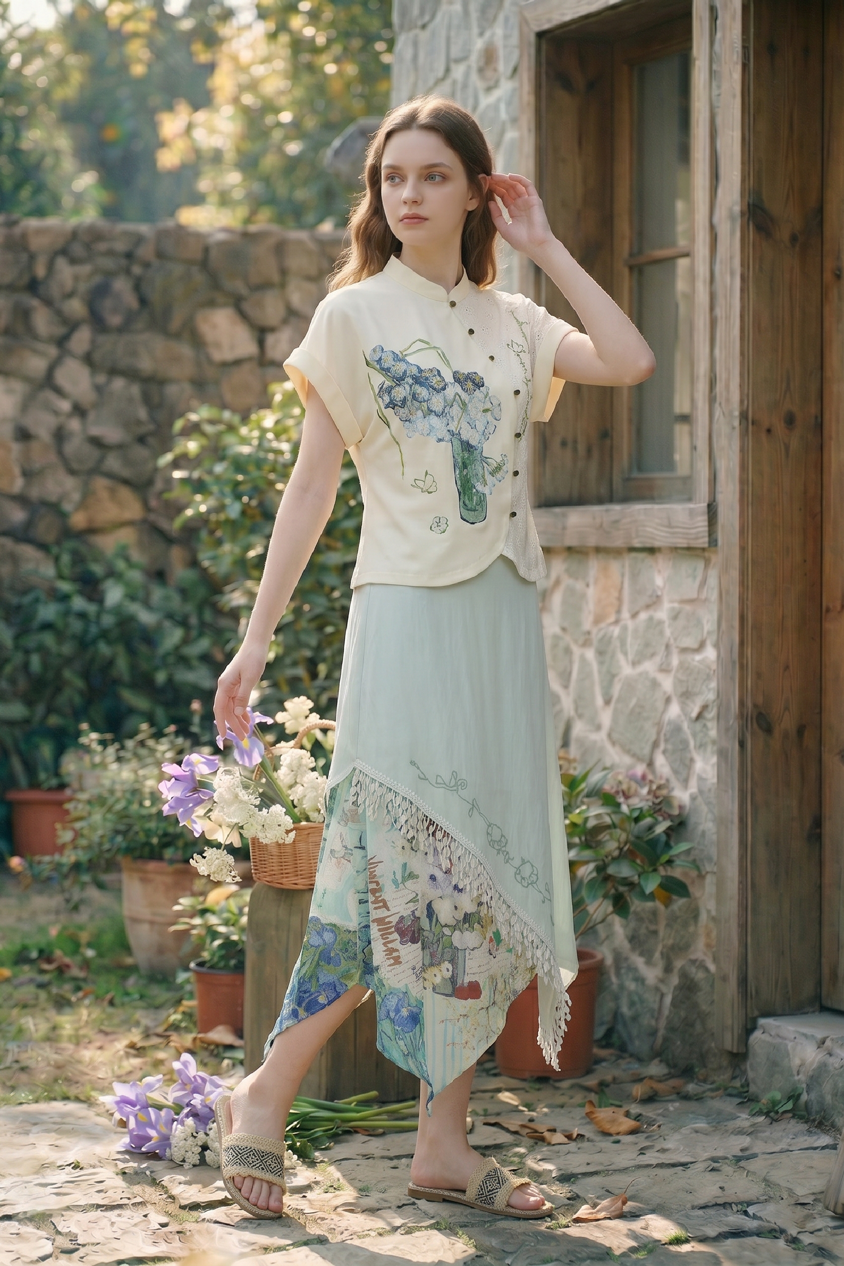 Asymmetrical Fringe Skirt