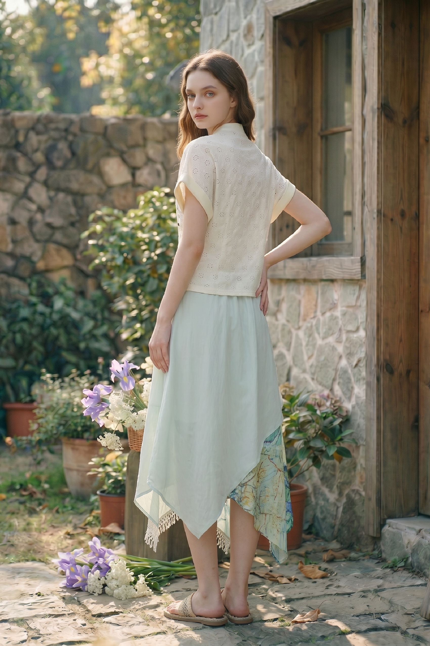 Asymmetrical Fringe Skirt