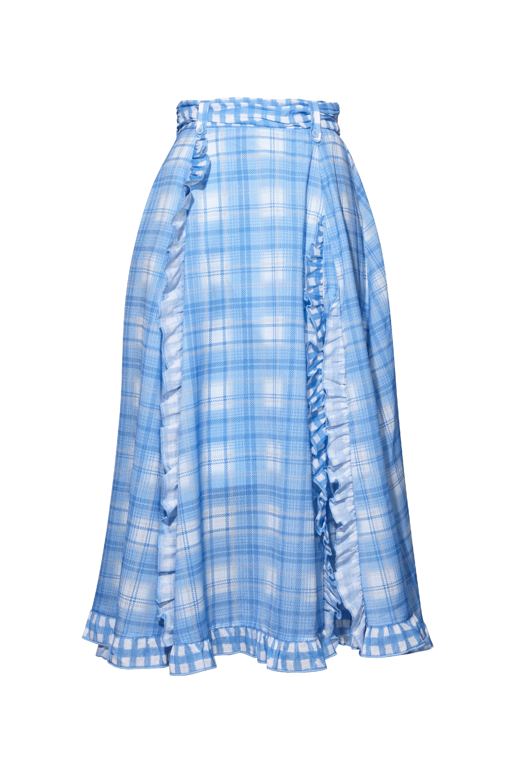 Blue Plaid Skirt