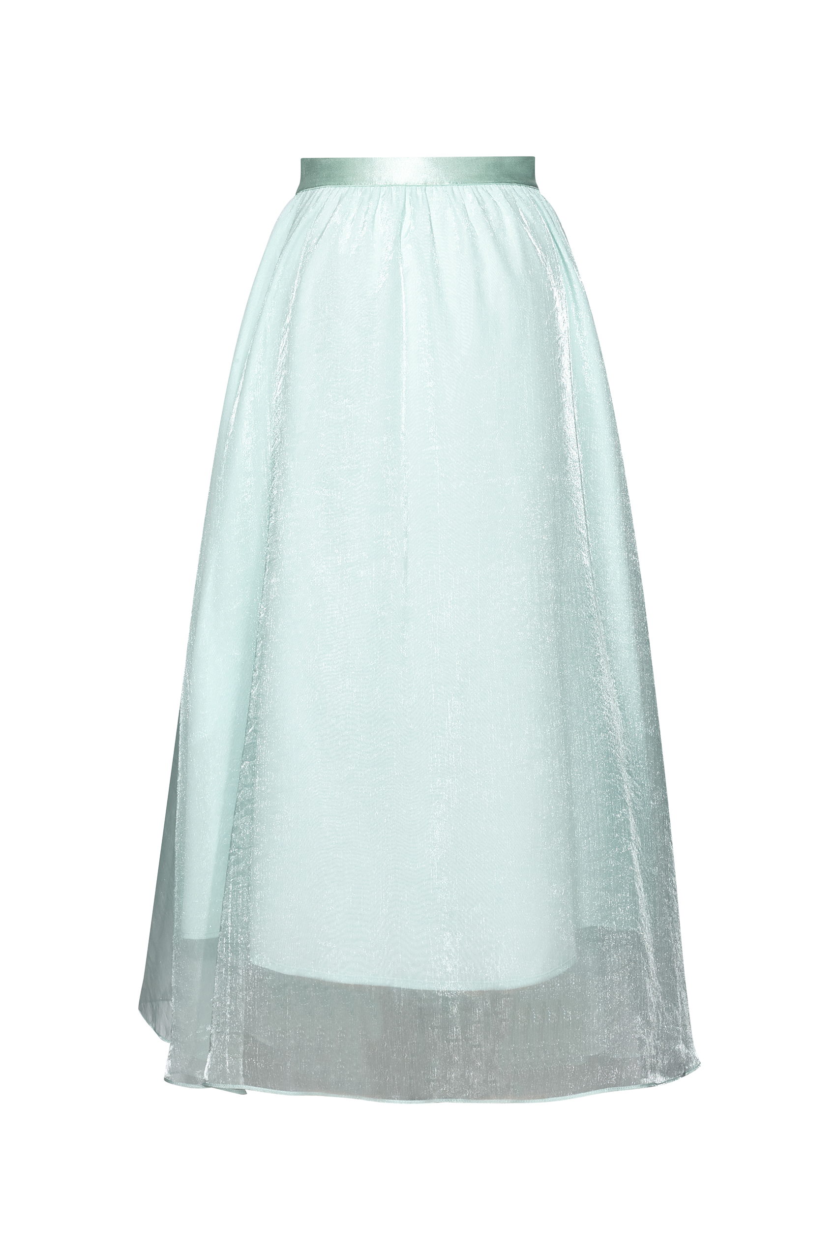 Mesh Floral Midi Skirt