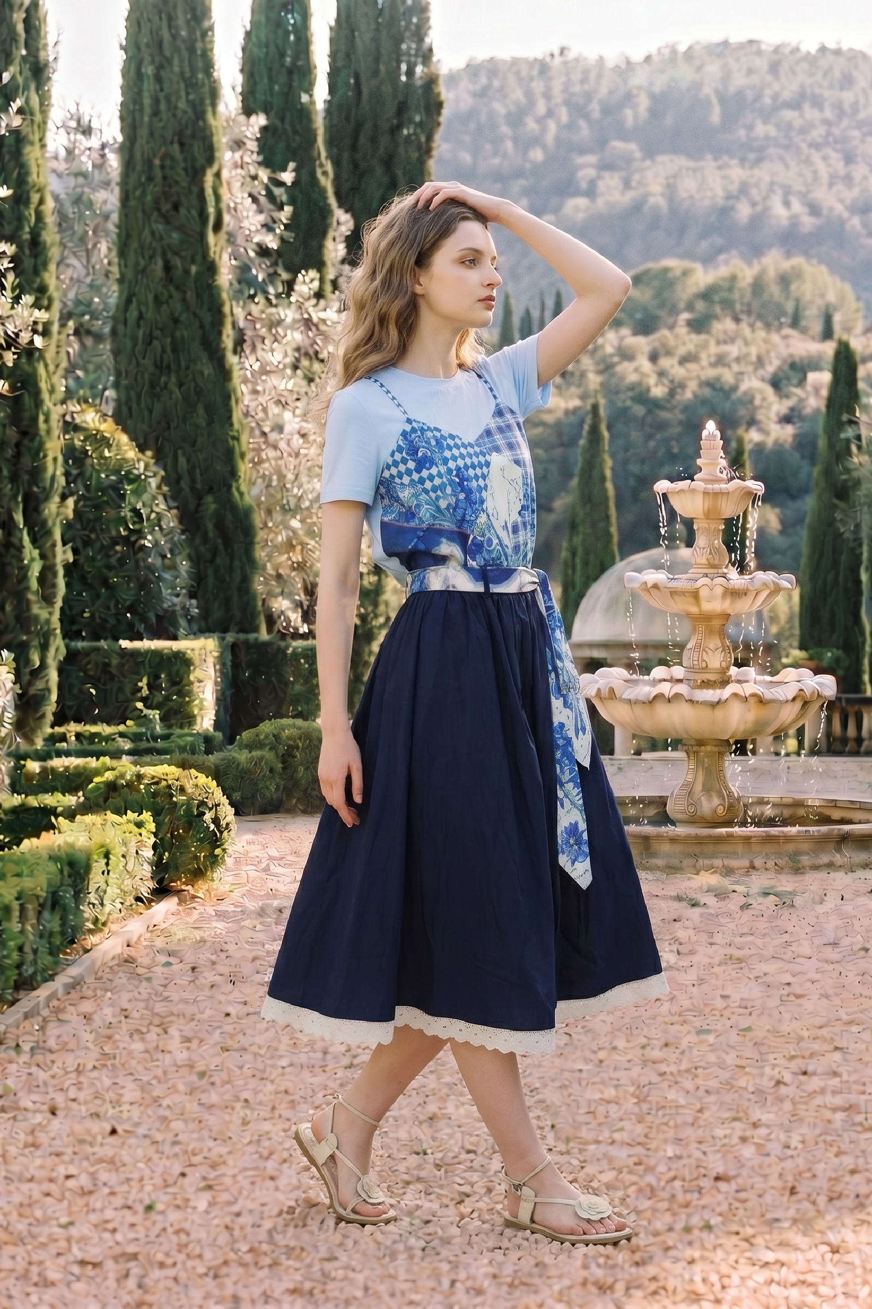 Versatile Lace-trimmed Skirt
