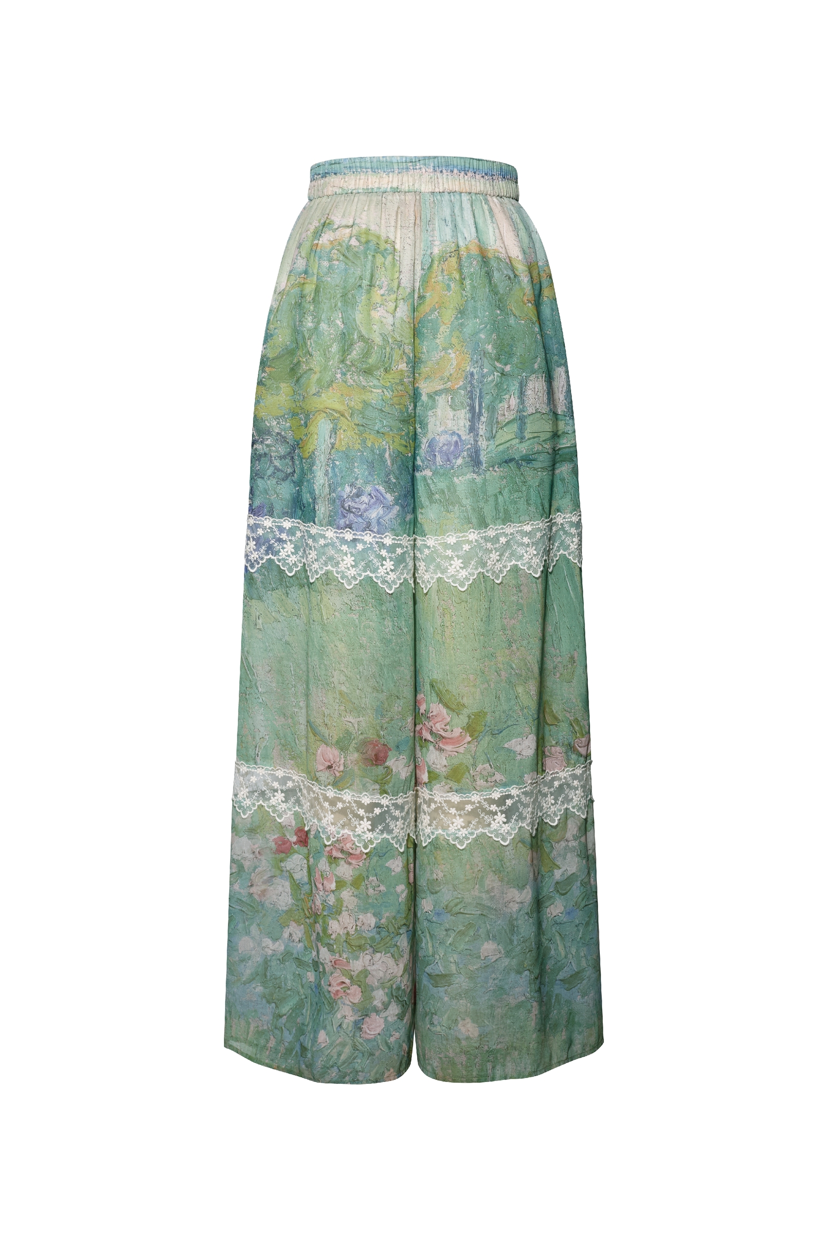 Lace Patchwork Pants