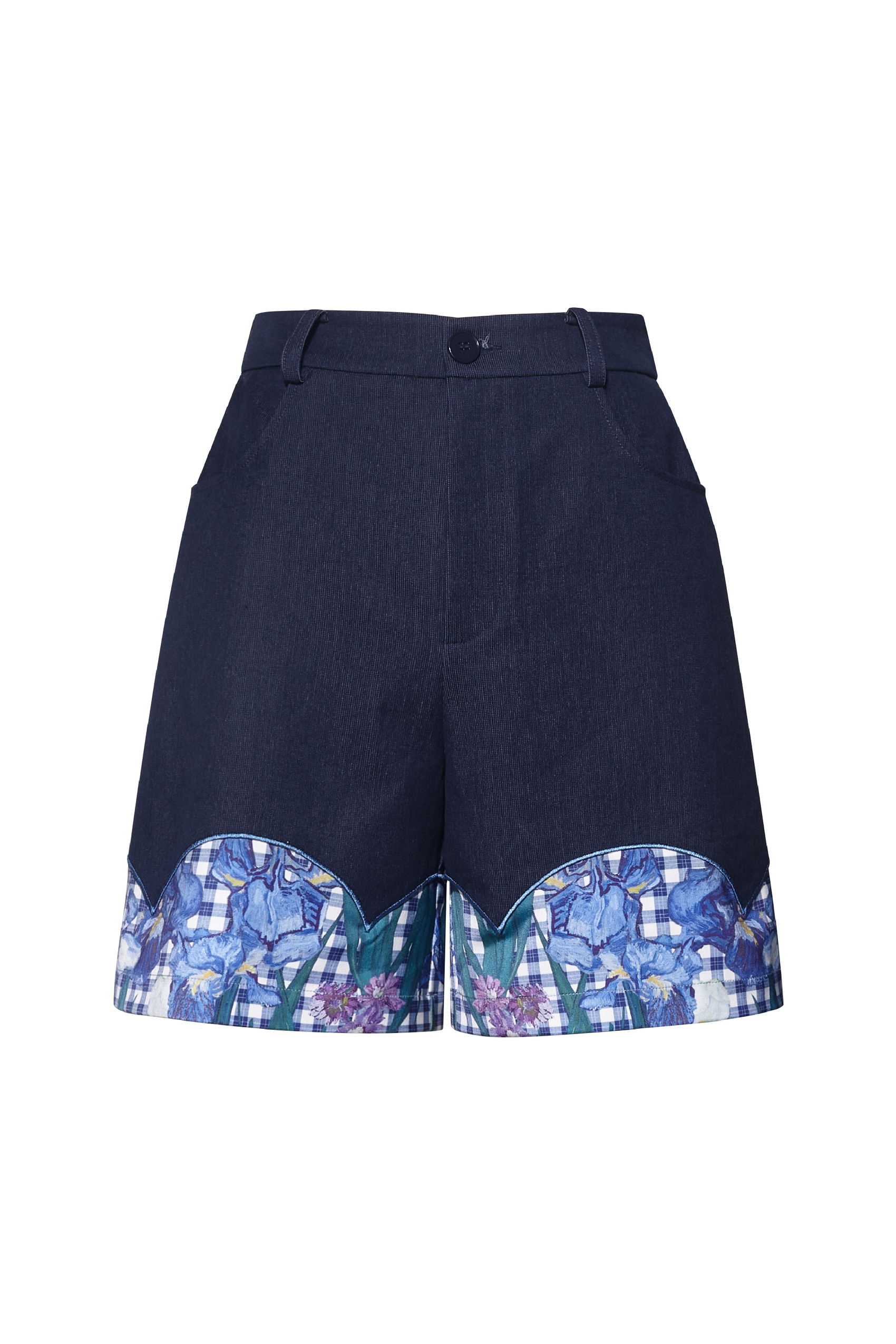 High-Waisted Printed Shorts