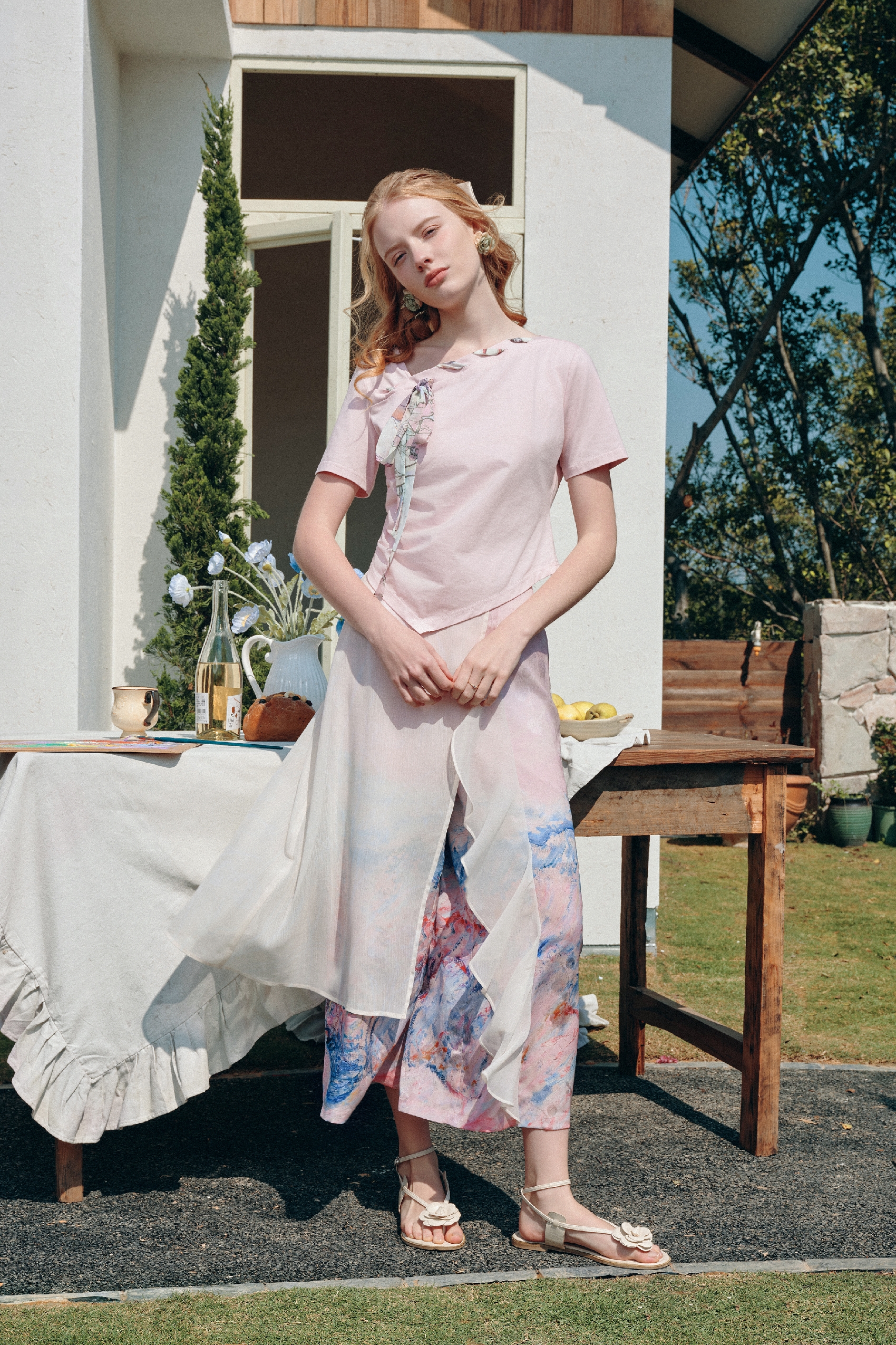 Pink Sweet Printed Pants