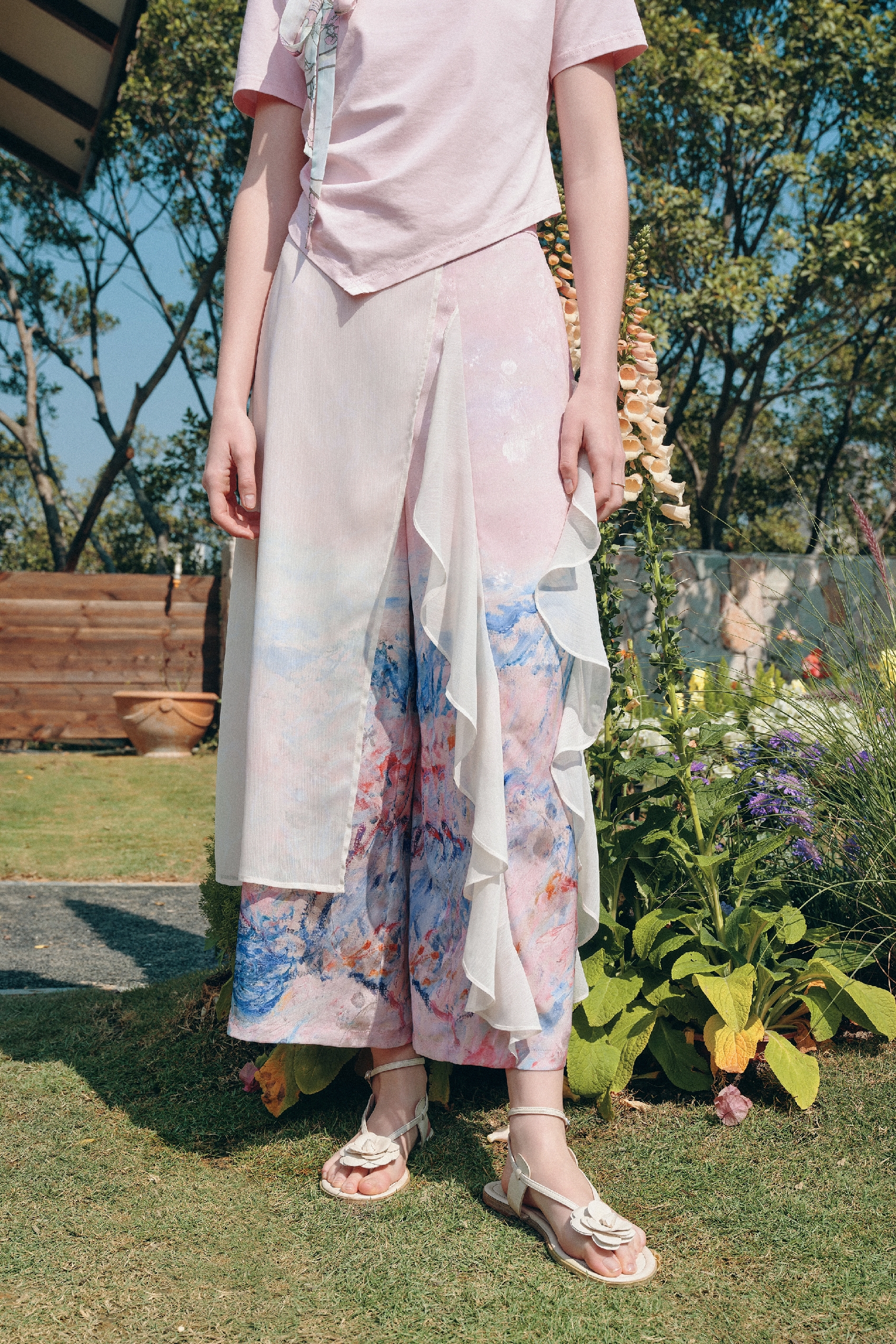 Pink Sweet Printed Pants