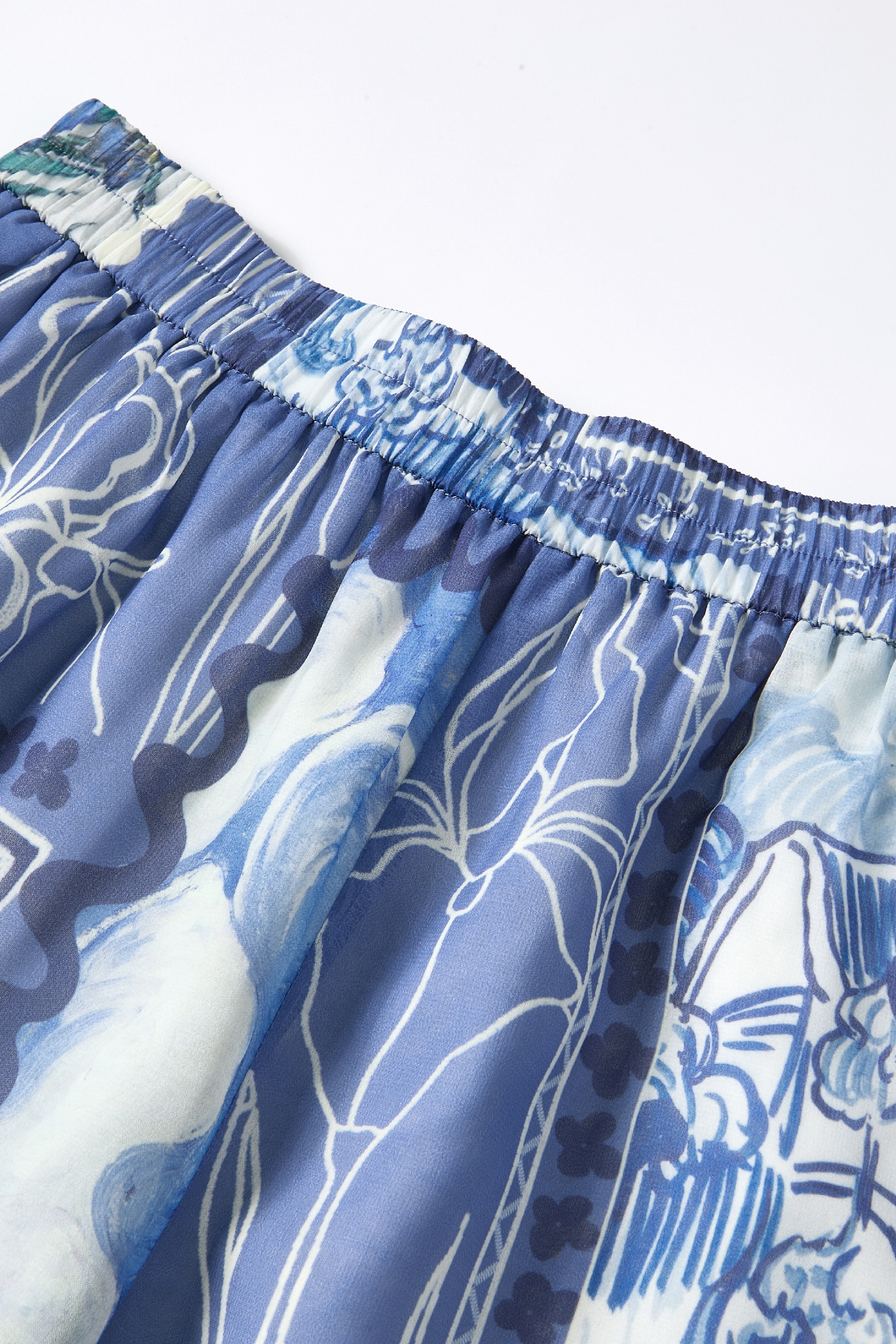 Printed Chiffon Pants