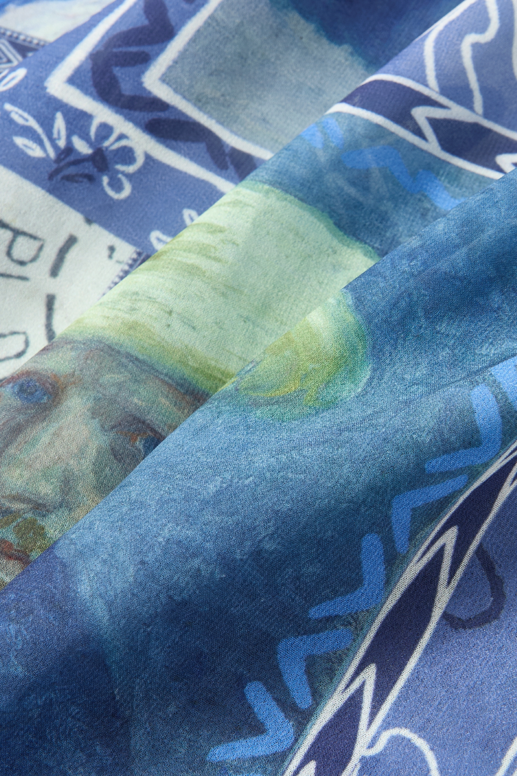 Printed Chiffon Pants
