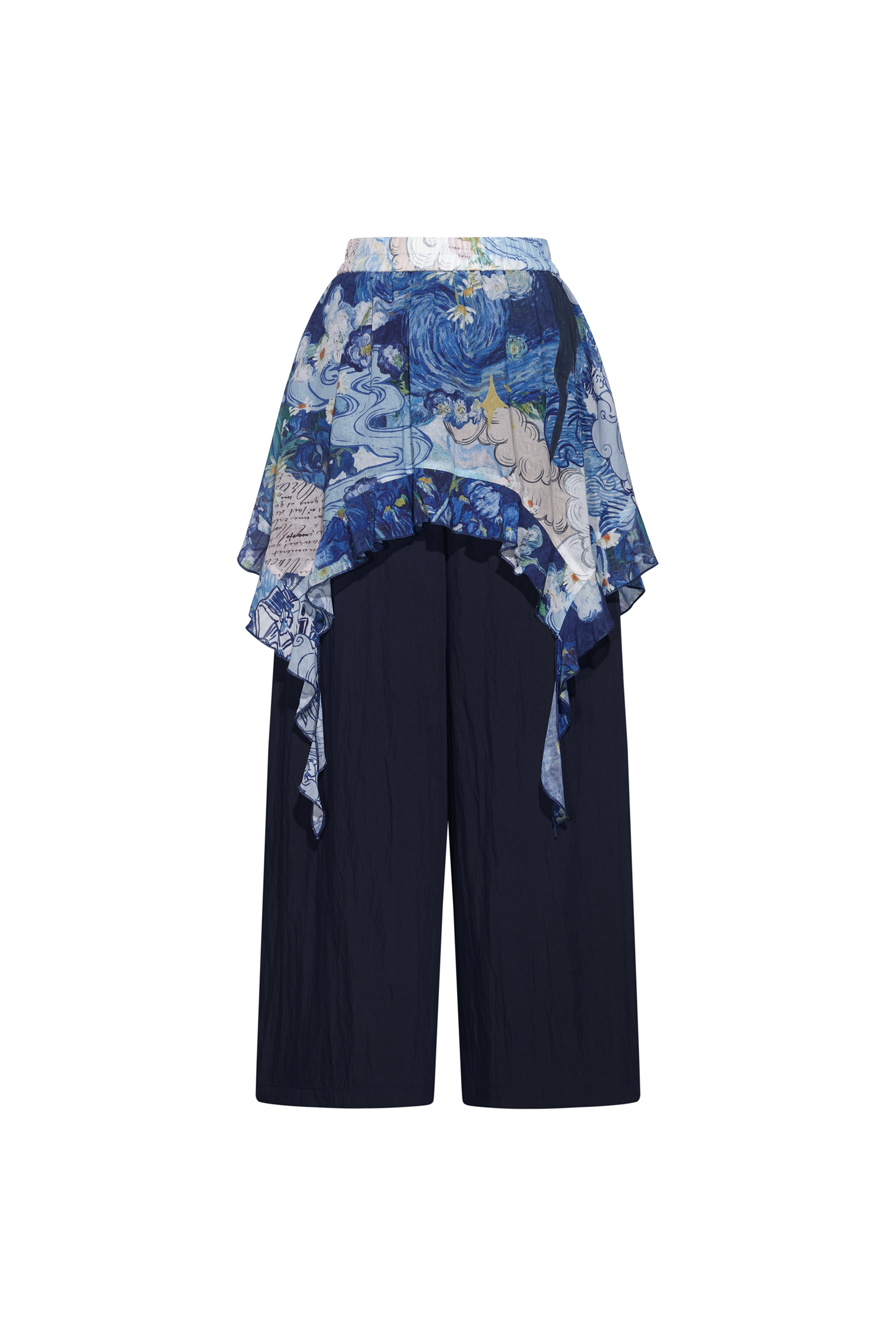 Printed Patchwork Pants