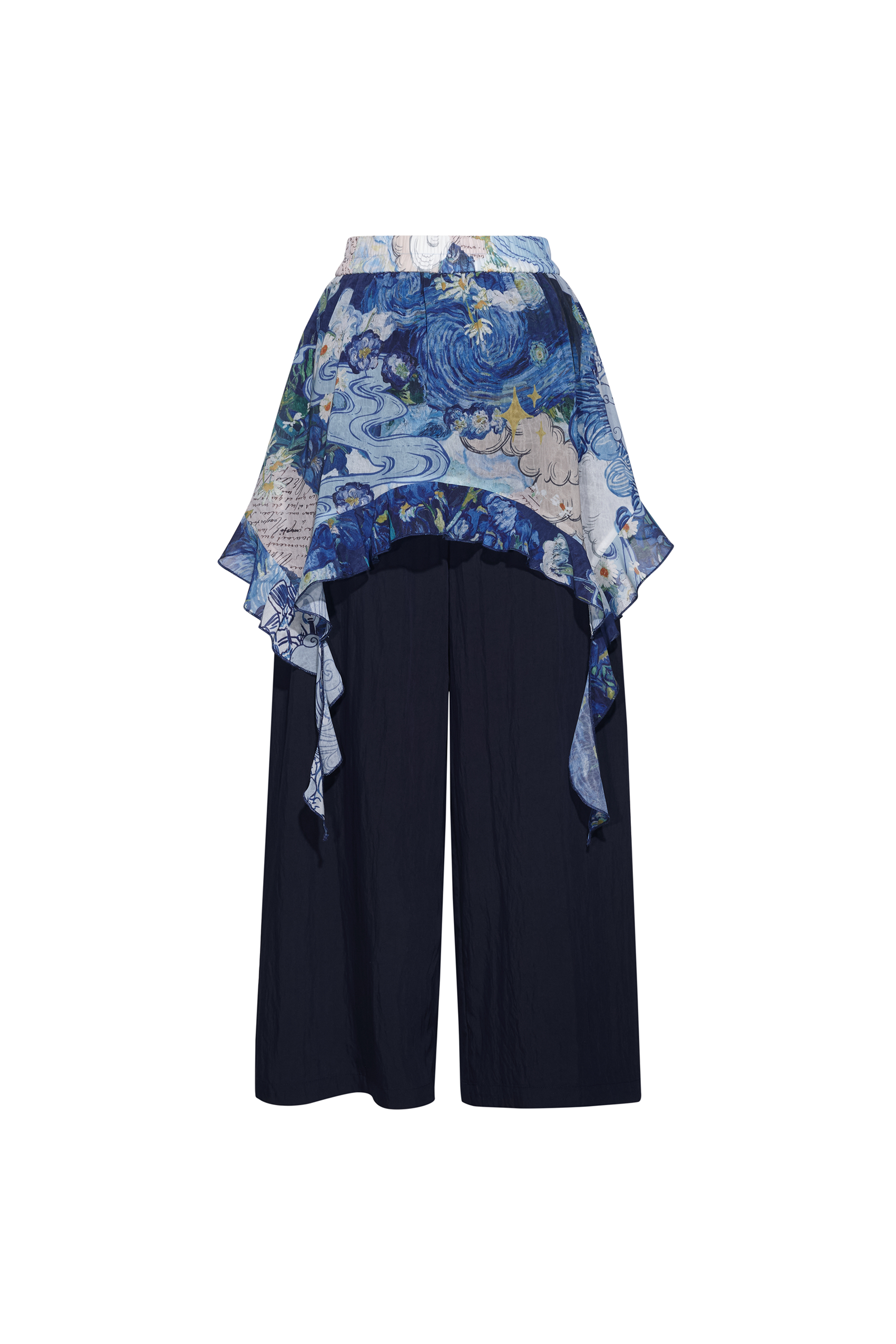 Printed Patchwork Pants