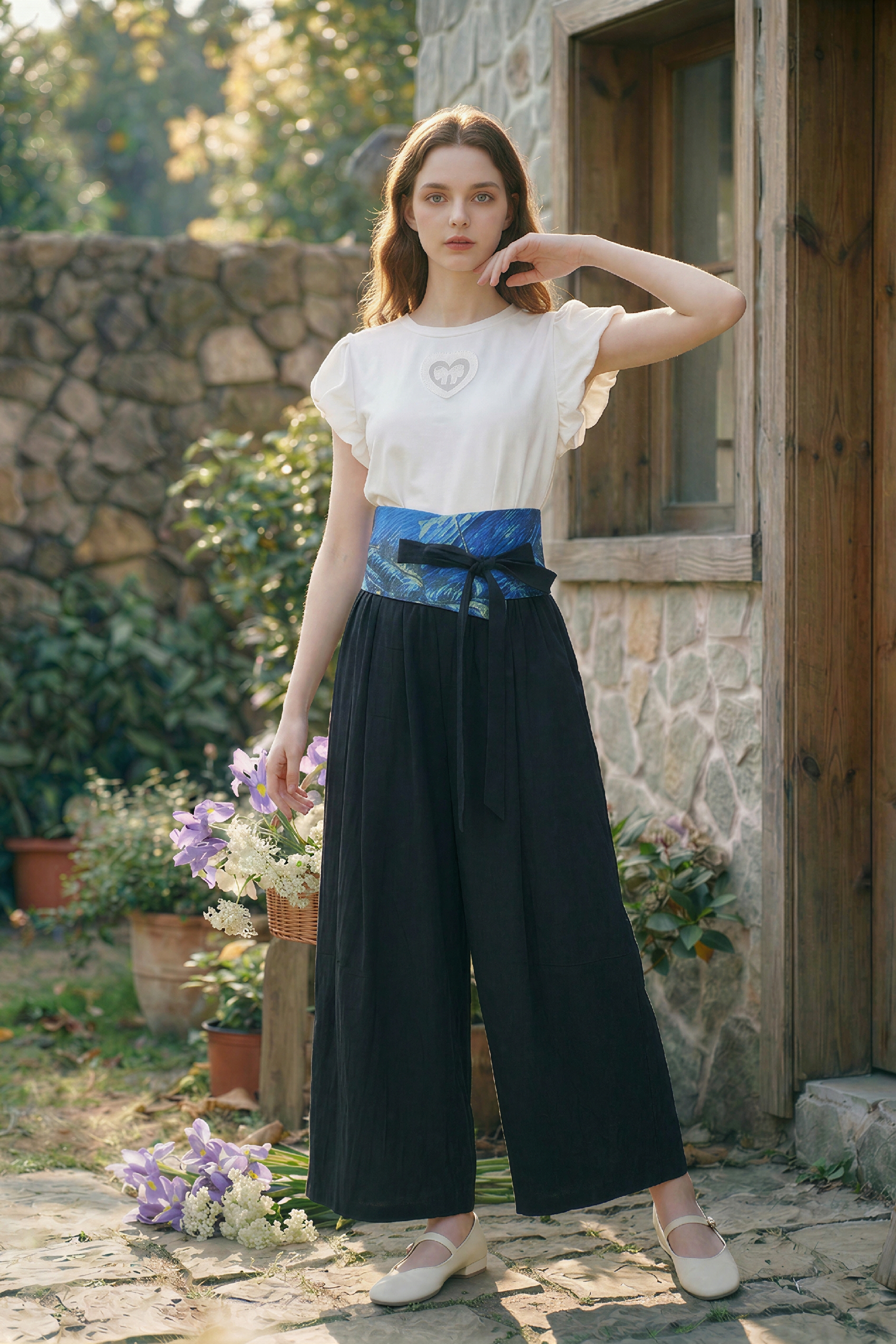 Printed Loose Fit Pants