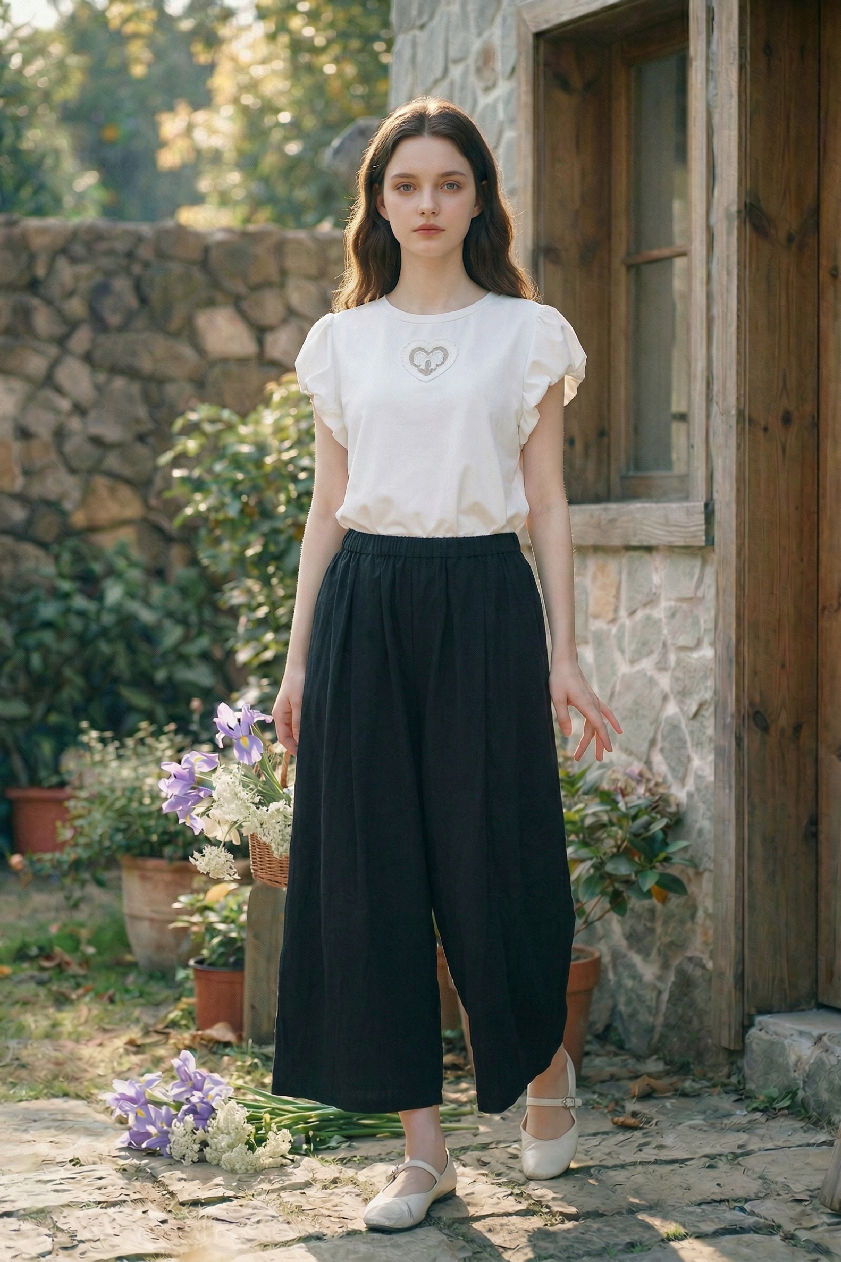 Printed Loose Fit Pants