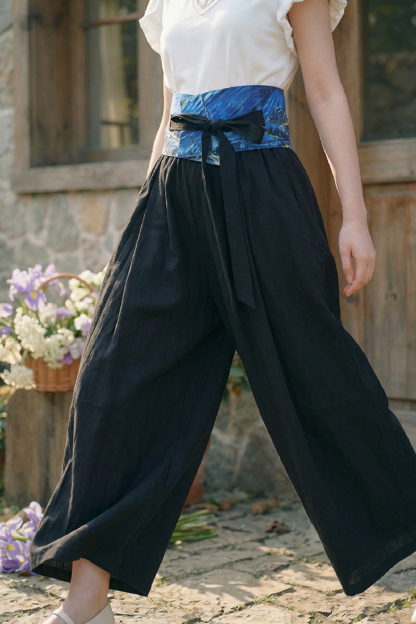 Printed Loose Fit Pants