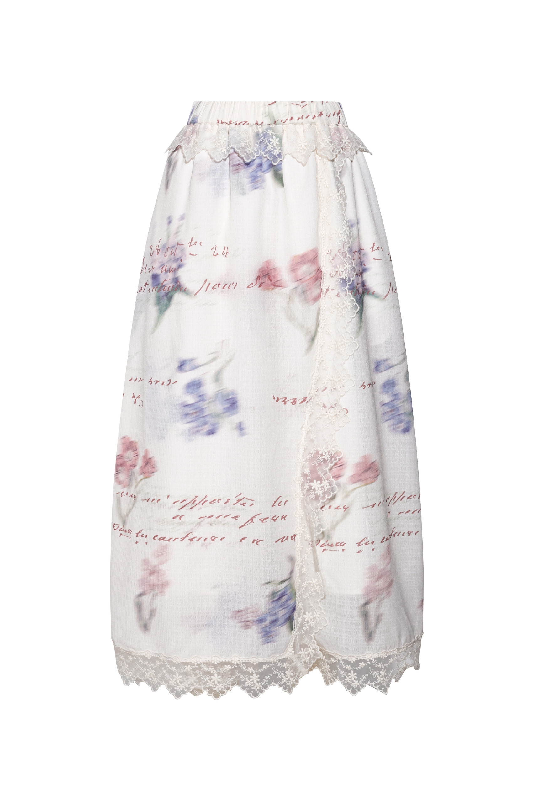 Lace Printed Pants-LYONSENS