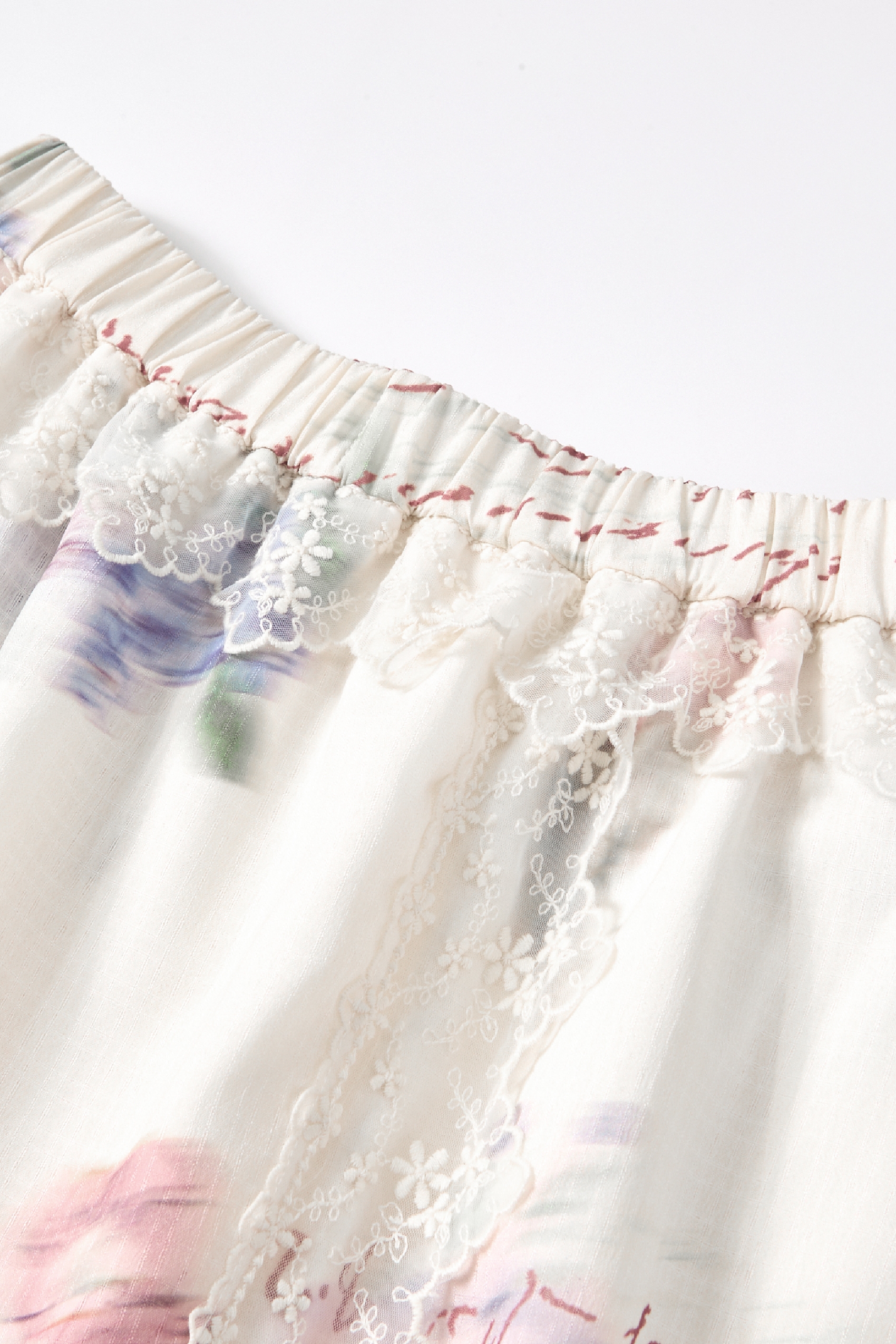 Lace Printed Pants-LYONSENS