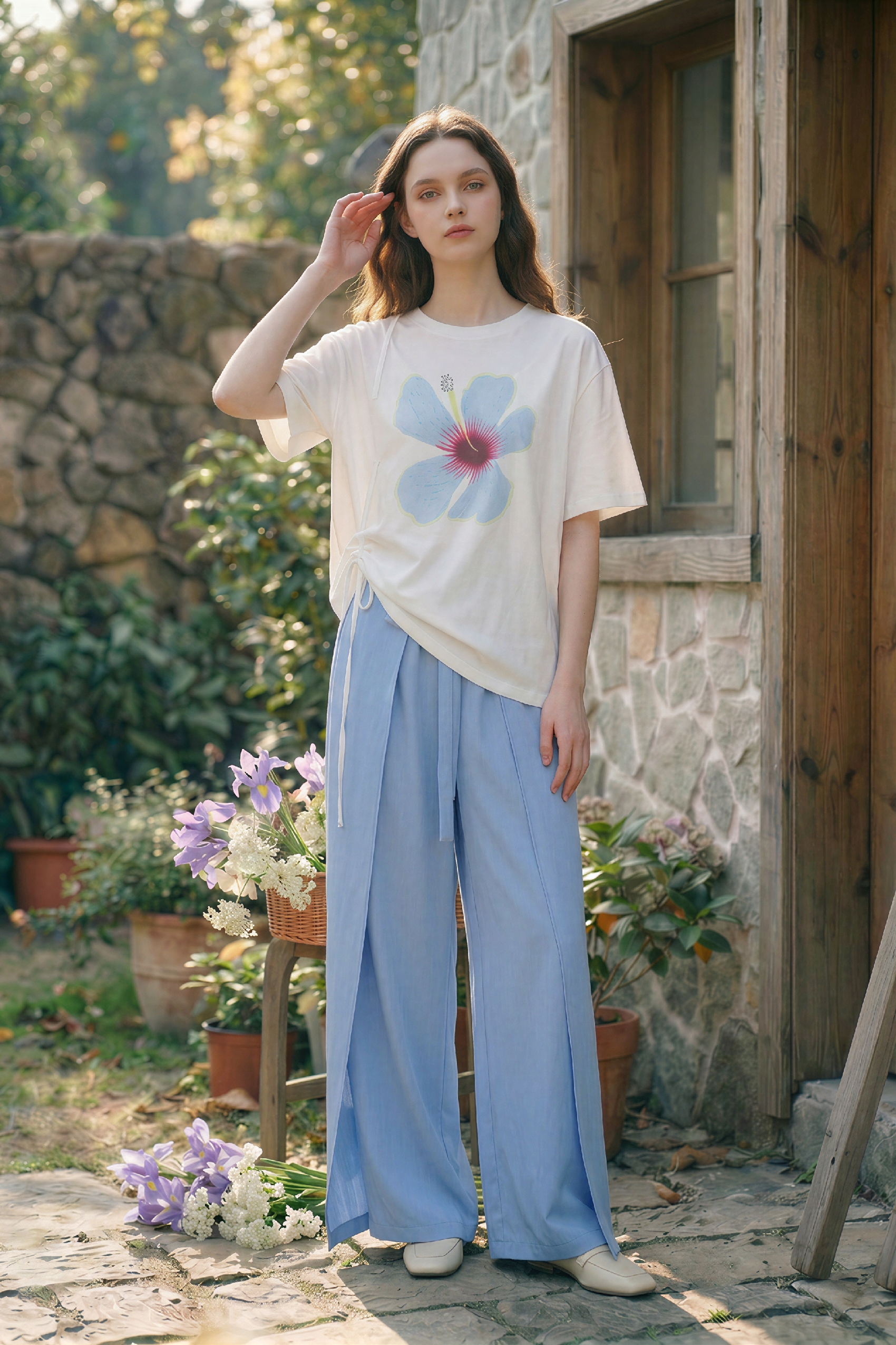 Blue Minimal Pants