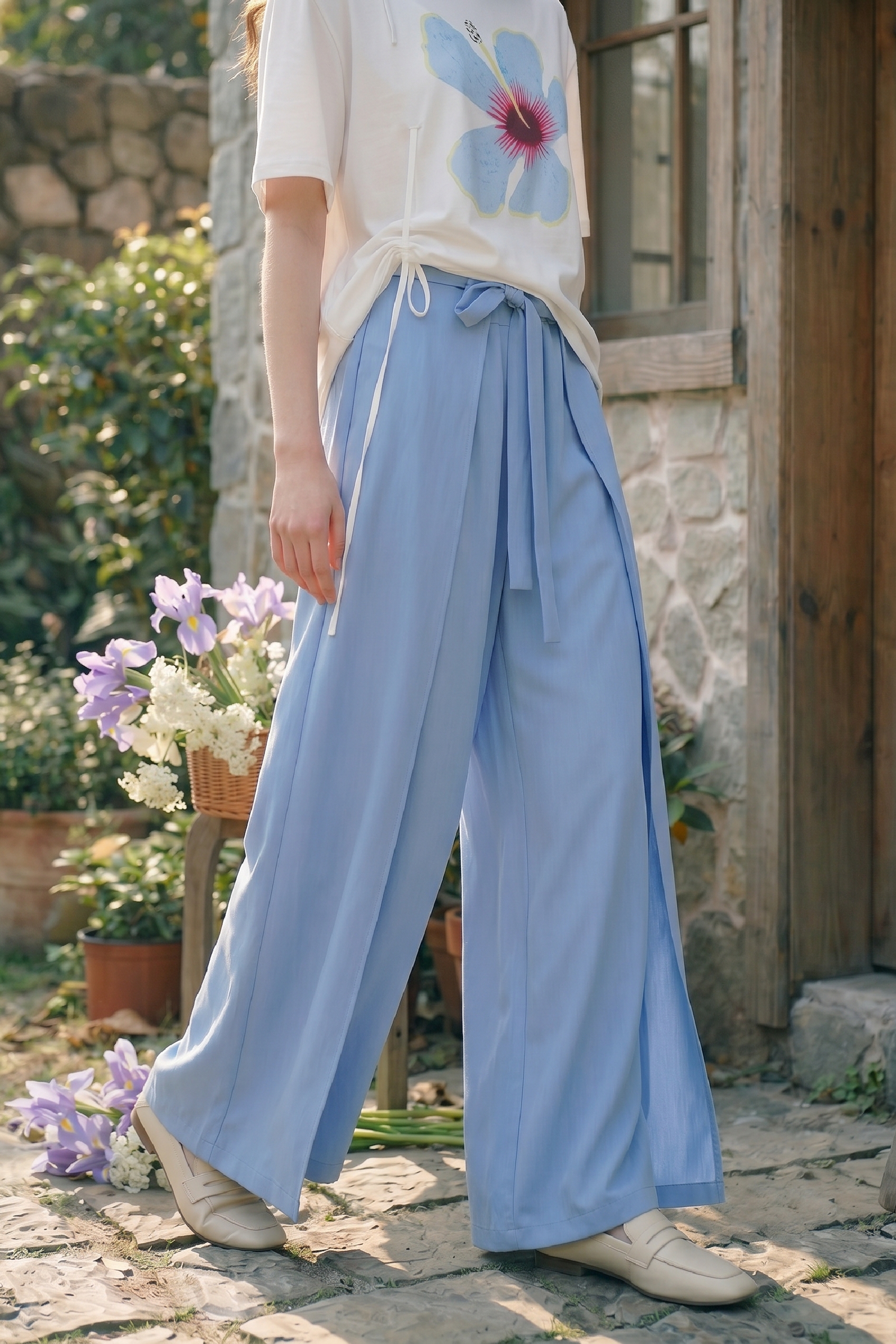 Blue Minimal Pants