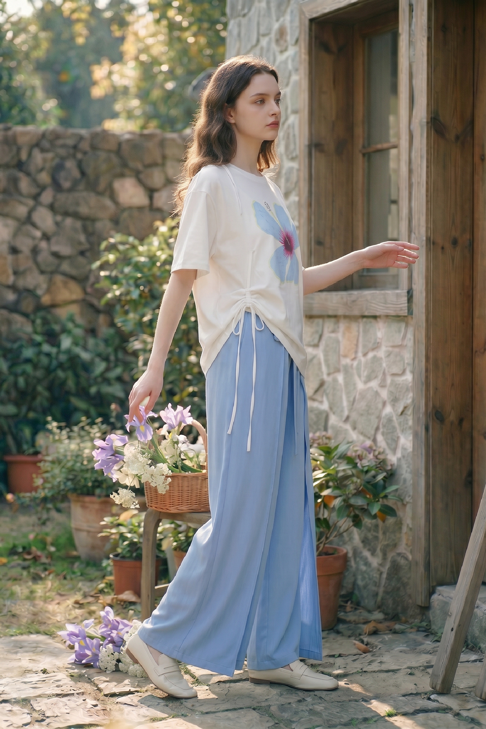 Blue Minimal Pants