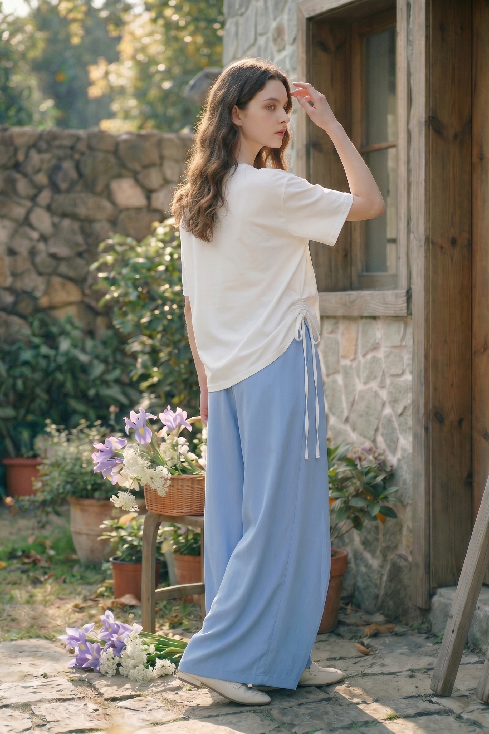 Blue Minimal Pants