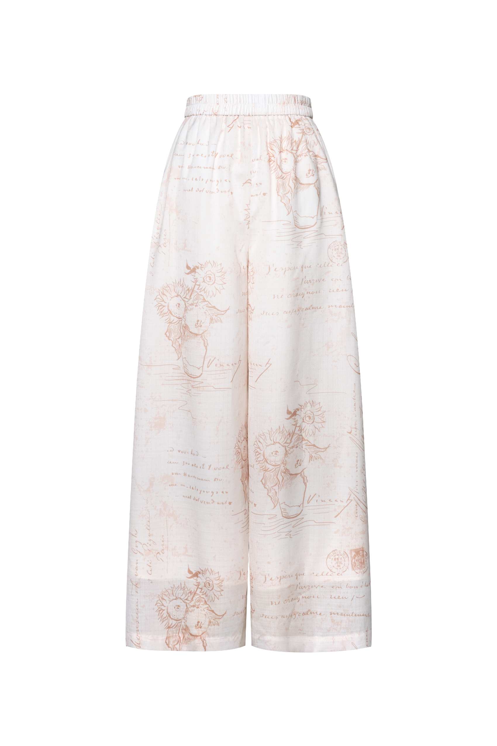 Printed Fringe Pants-LYONSENS