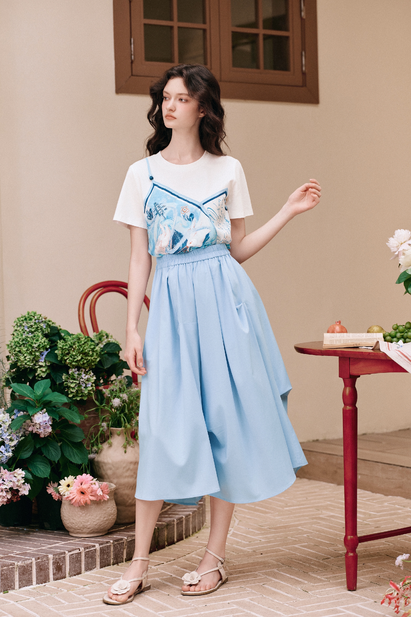 High-waisted Wide-leg Pants