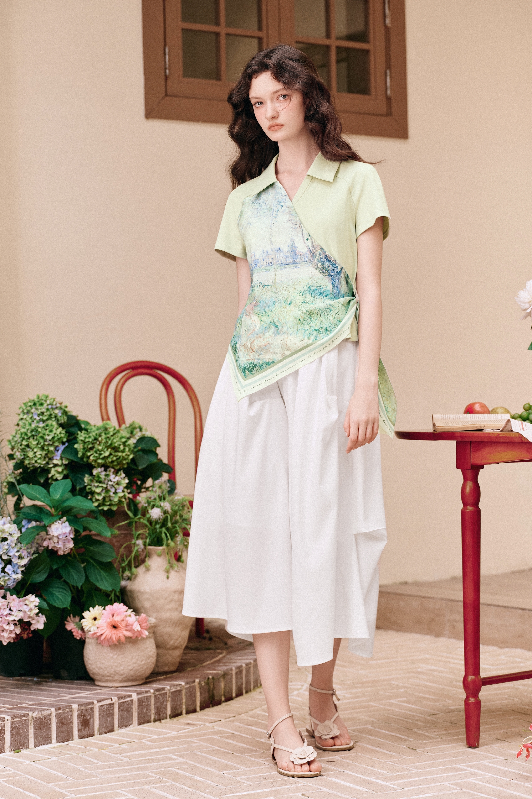 High-waisted Wide-leg Pants