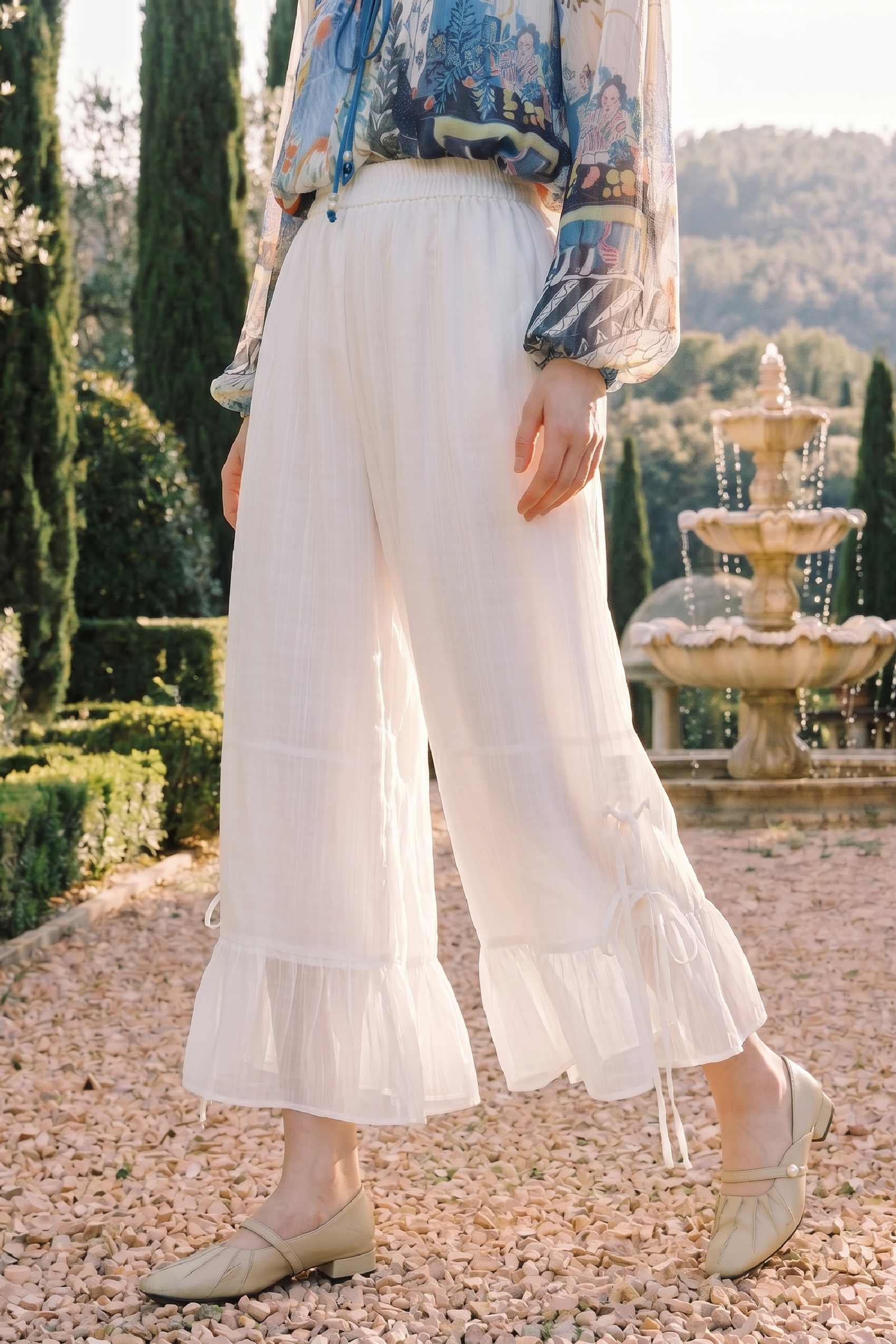 Mesh Patchwork Casual Pants