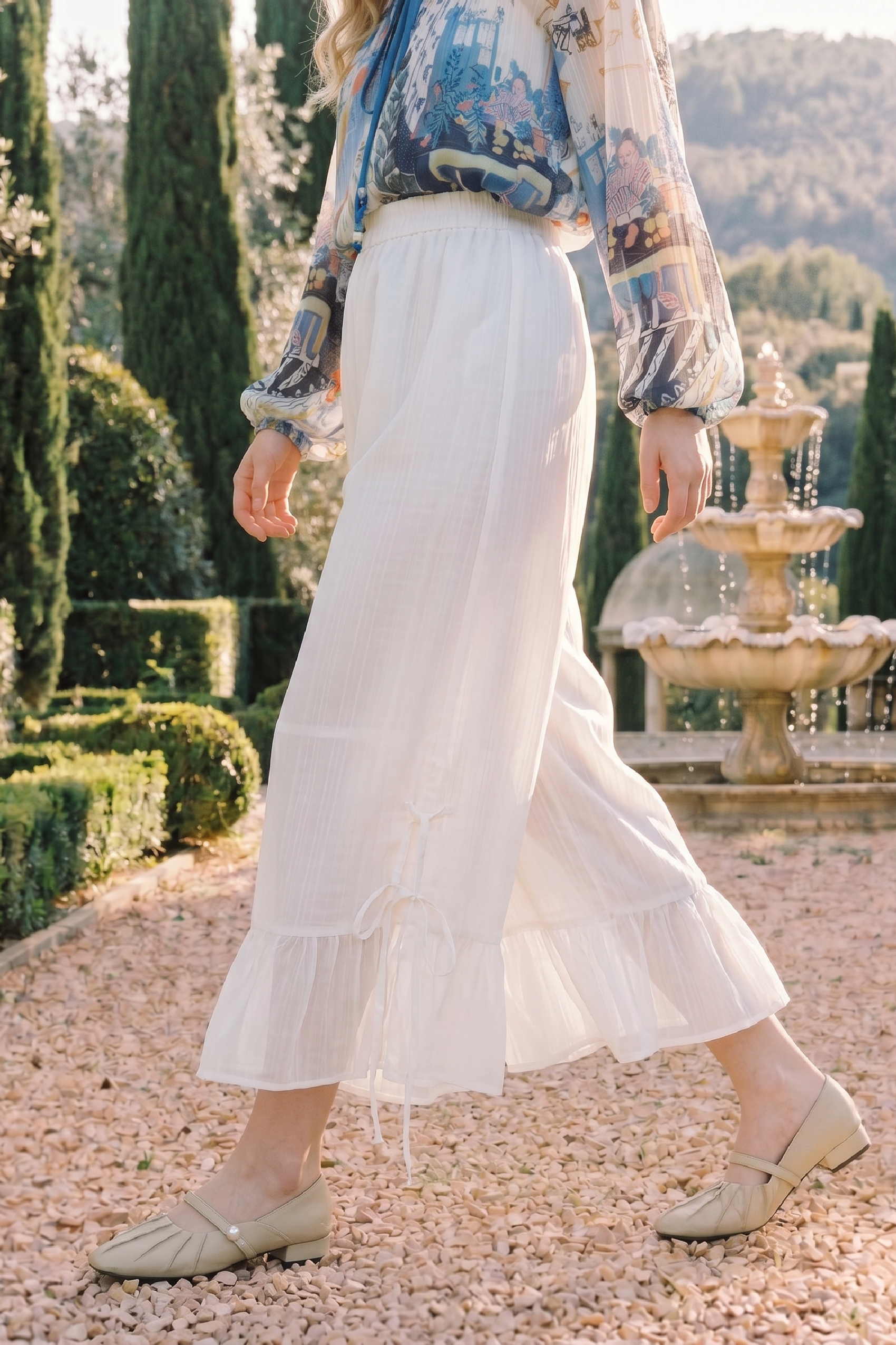 Mesh Patchwork Casual Pants