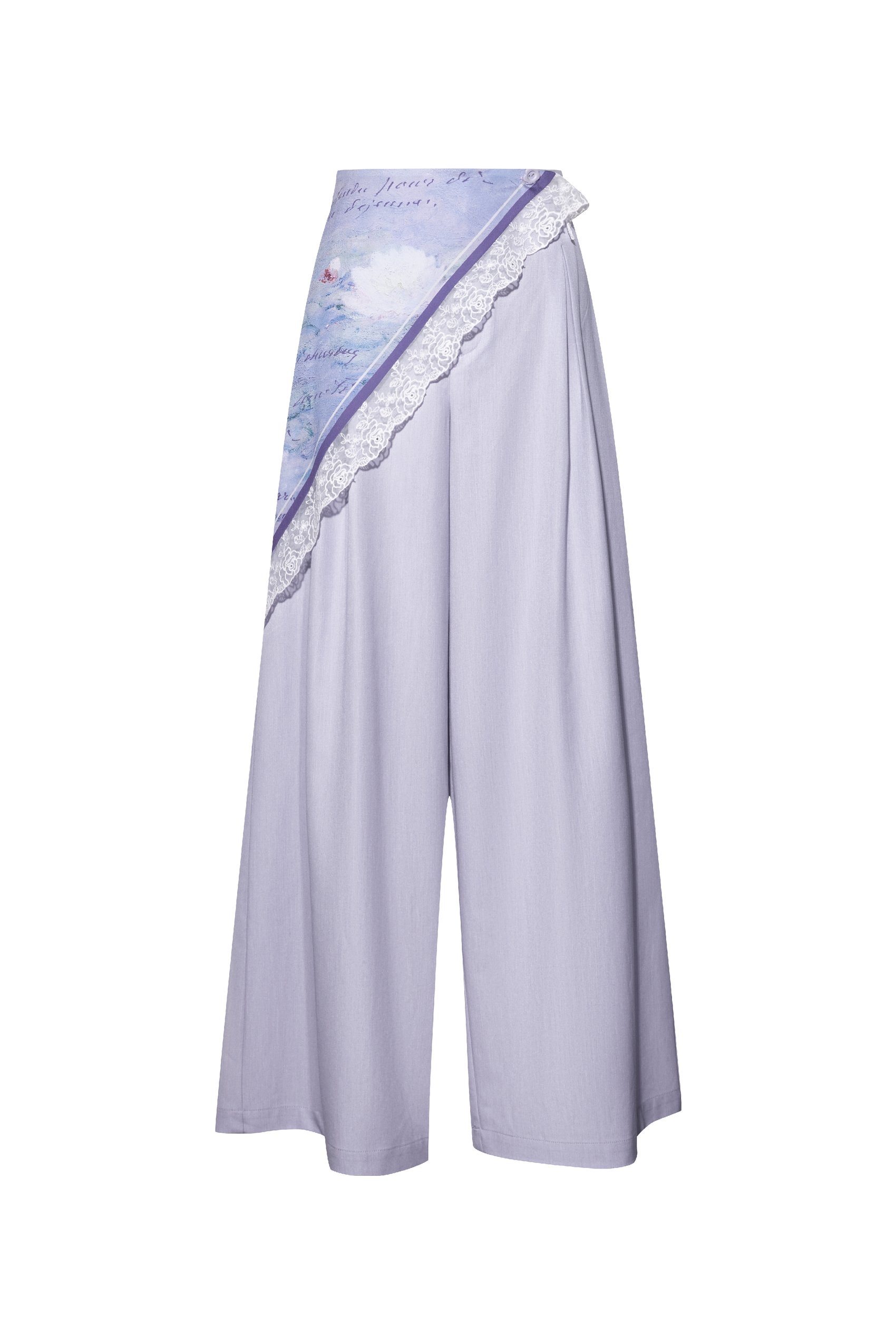 Printed Loose Straight-leg Pants