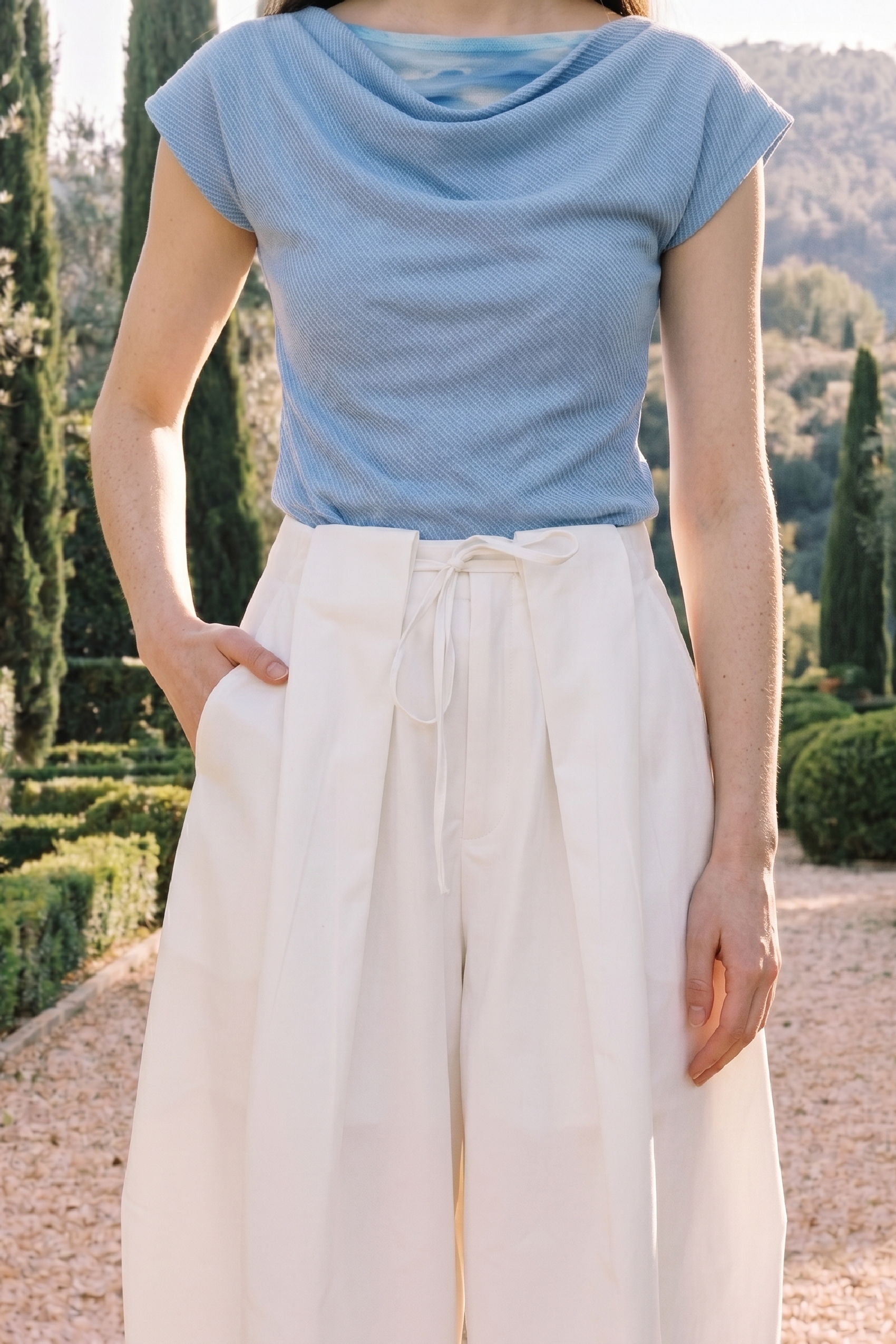 High Waist Flowy Long Trousers