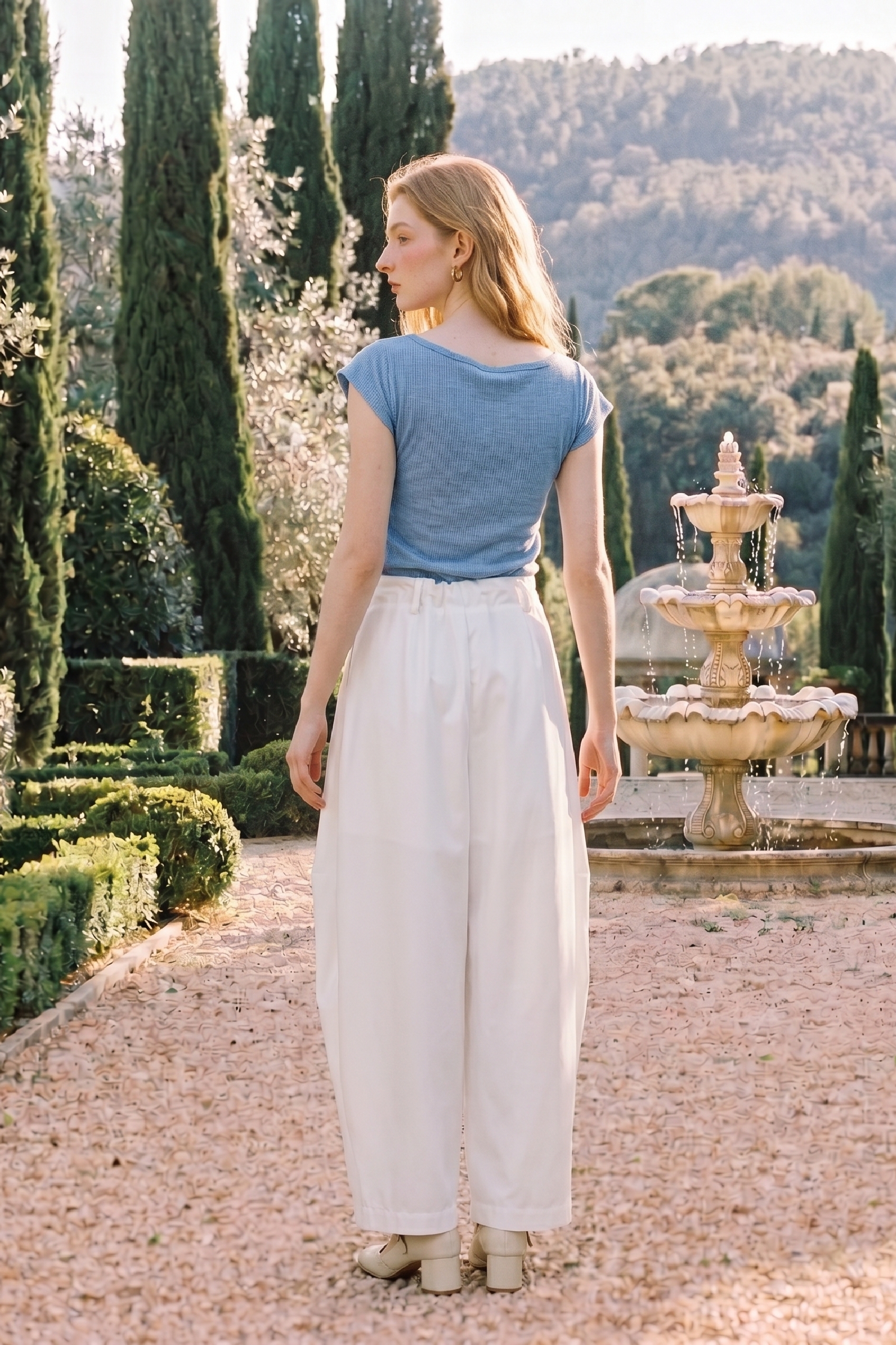 High Waist Flowy Long Trousers