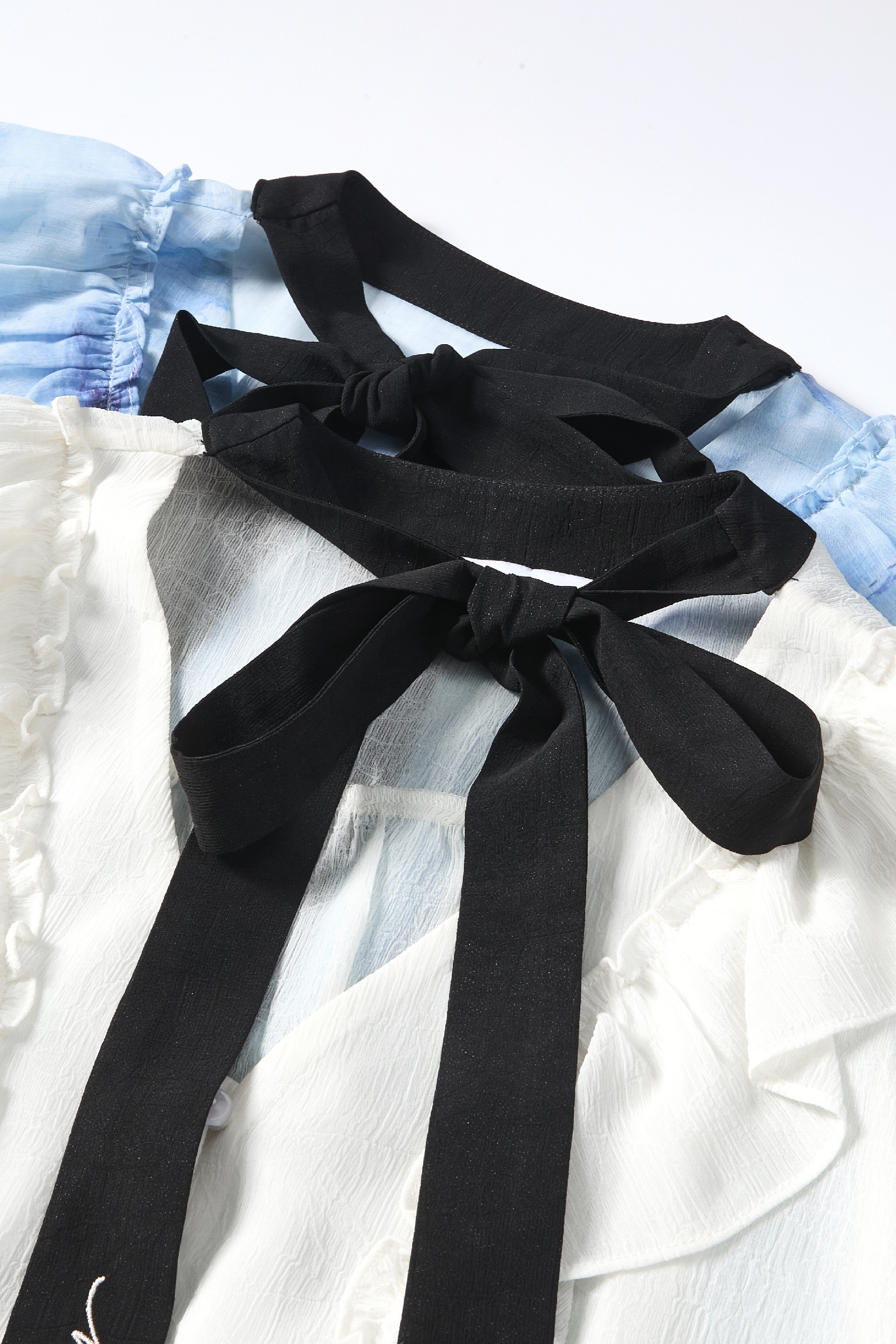 Ruffled Printed Chiffon Blouse