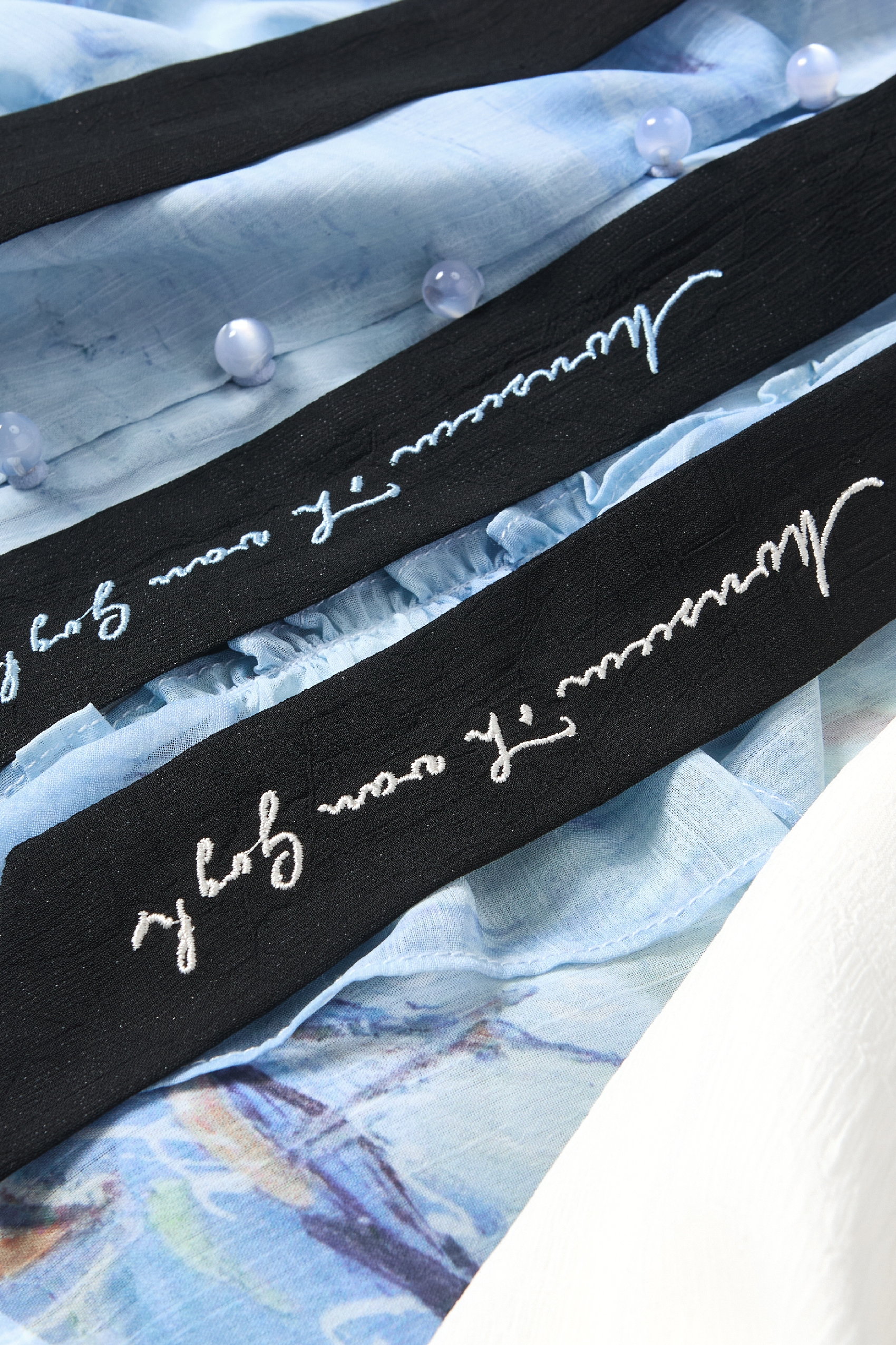 Ruffled Printed Chiffon Blouse