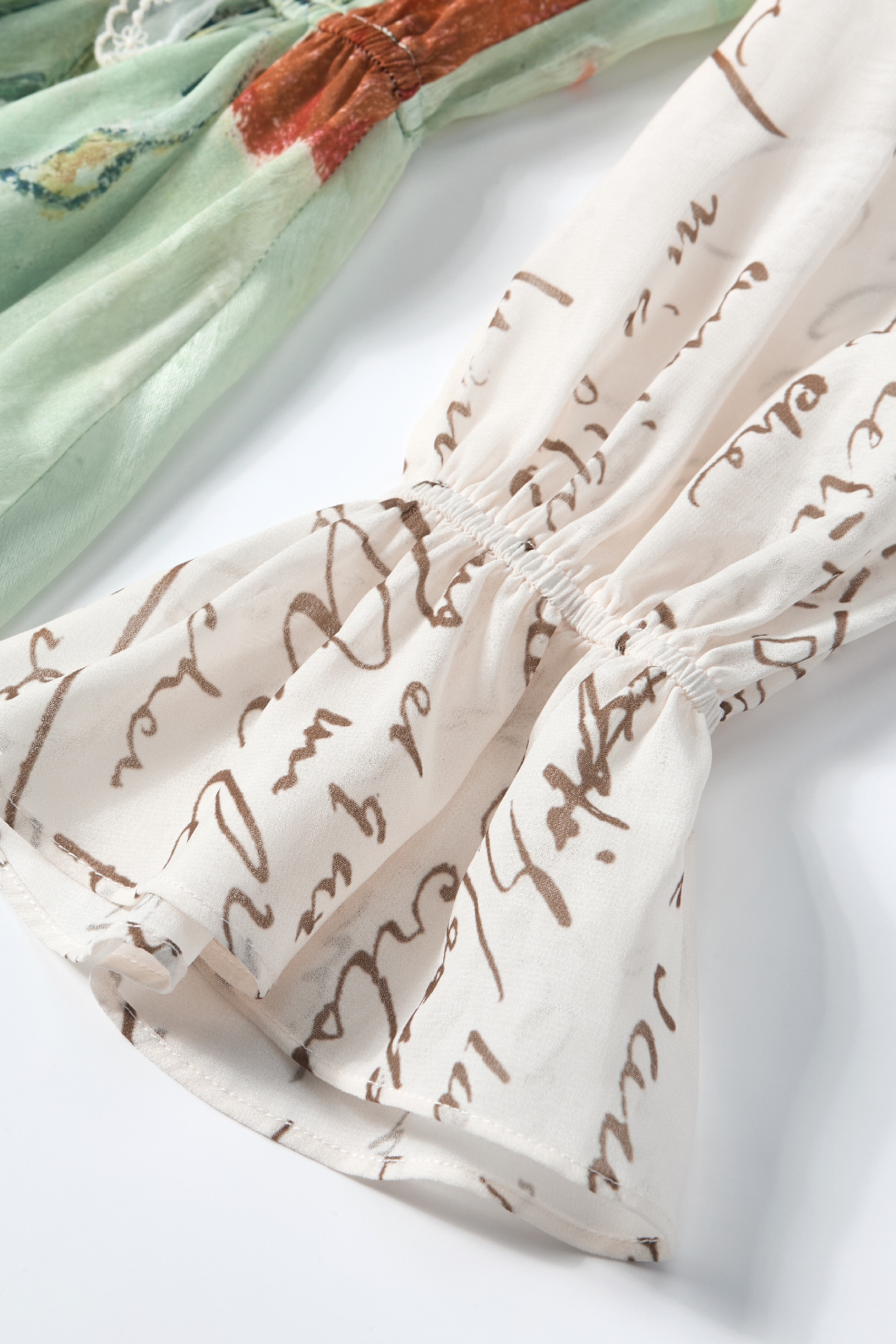 Oil Painting Lace Chiffon Blouse