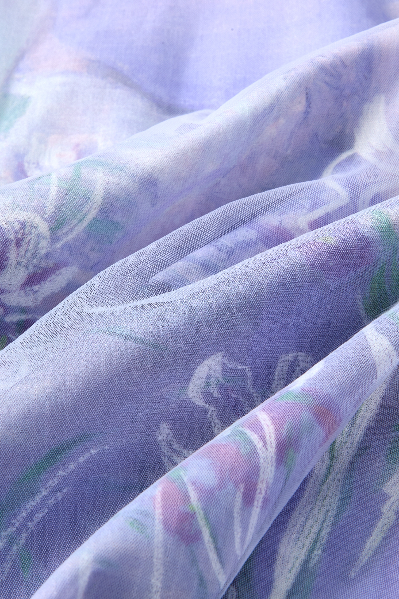 Lapel Printed Chiffon Blouse