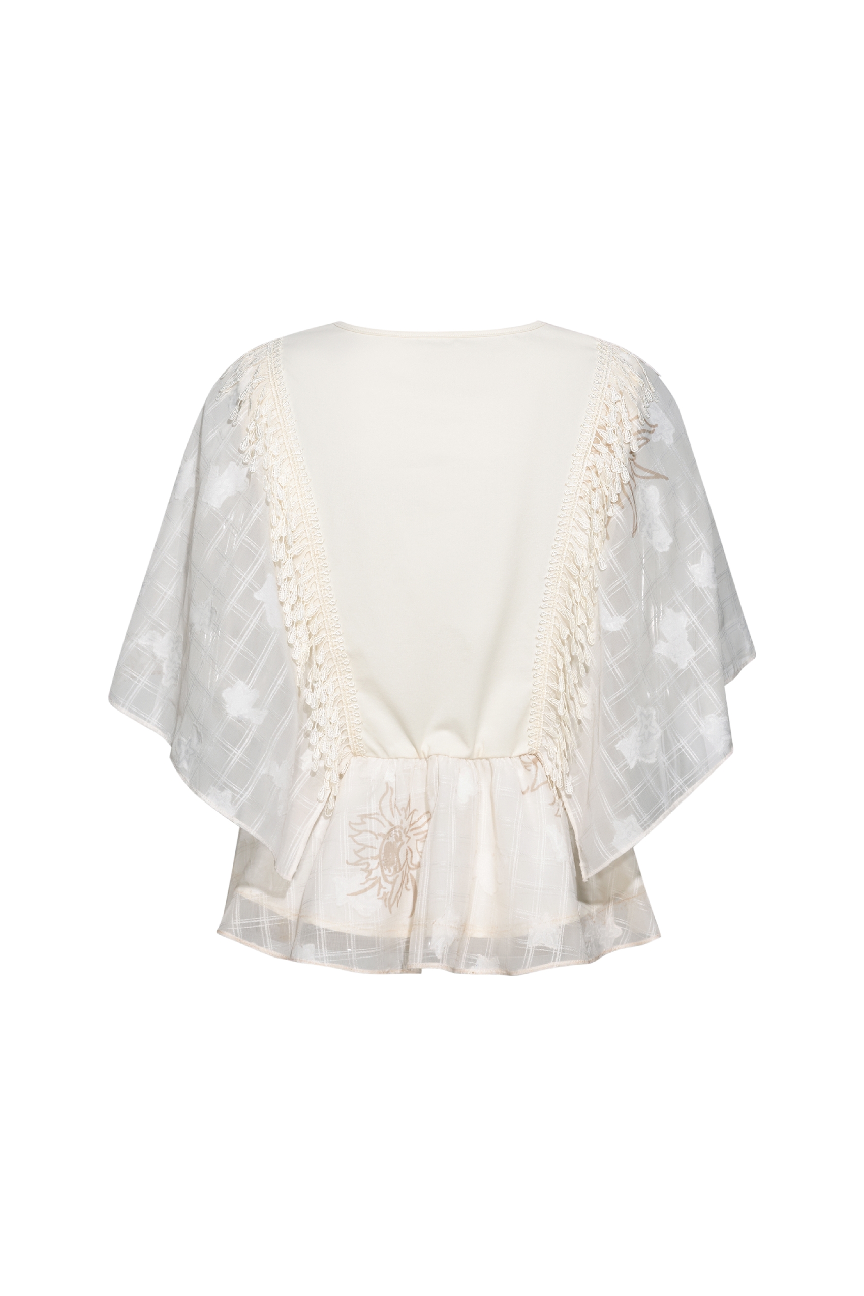 Embroidered Printed Chiffon Blouse