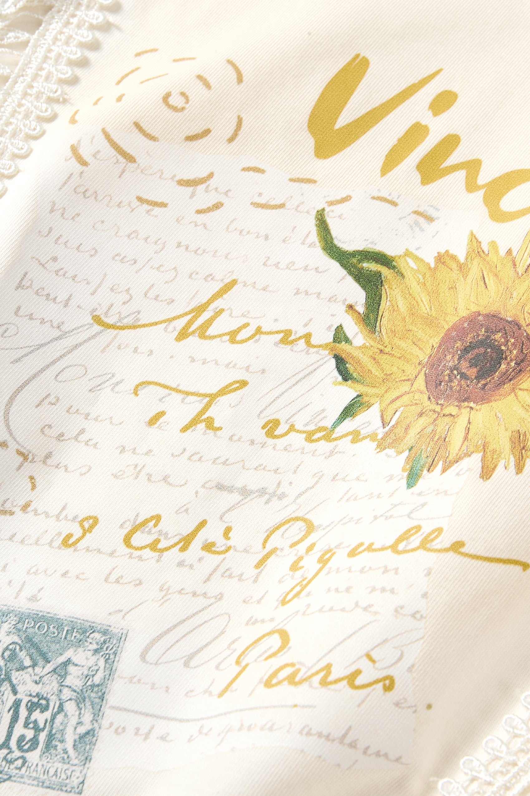 Embroidered Printed Chiffon Blouse