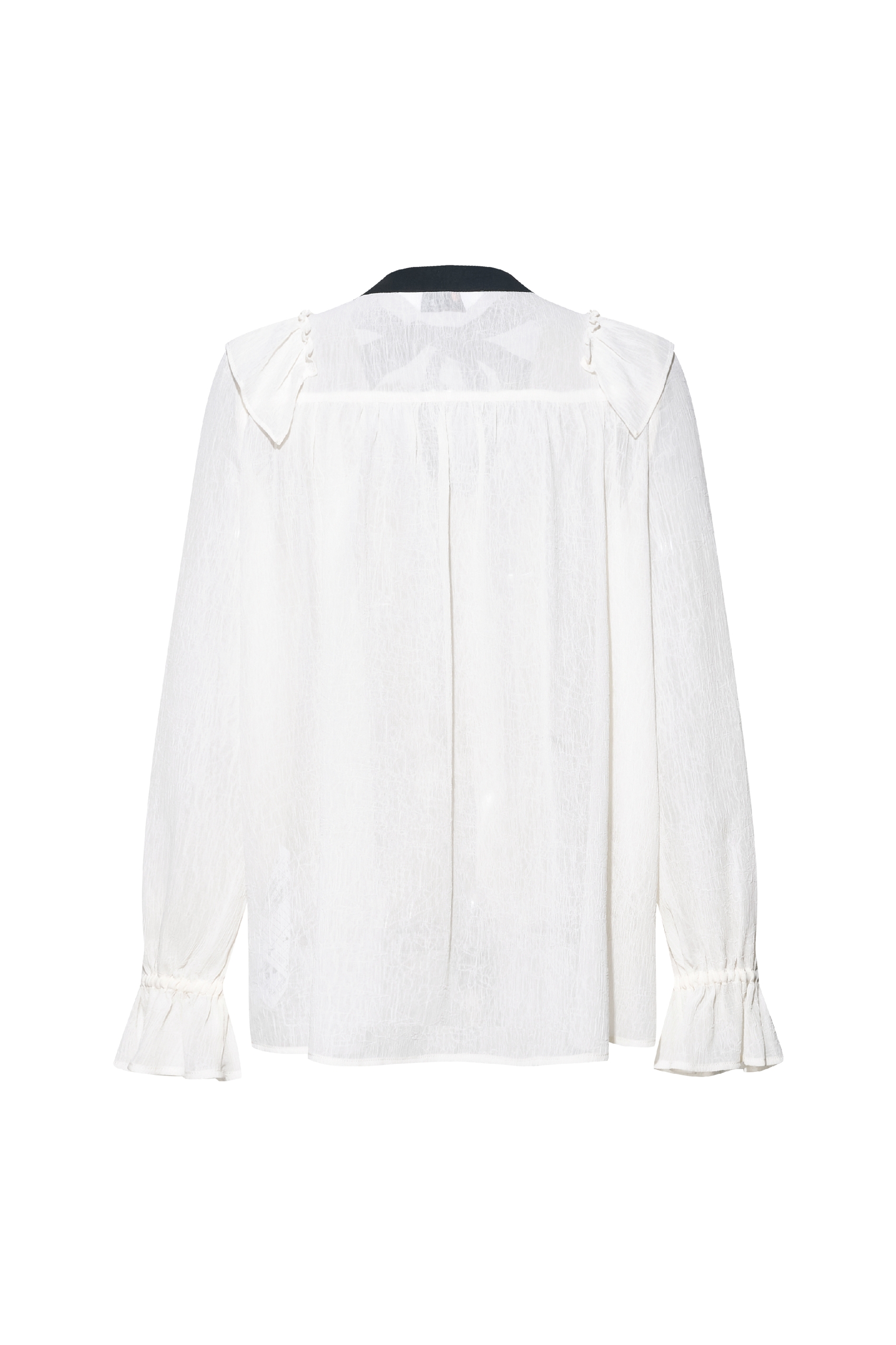 Ruffled Tie Chiffon Blouse